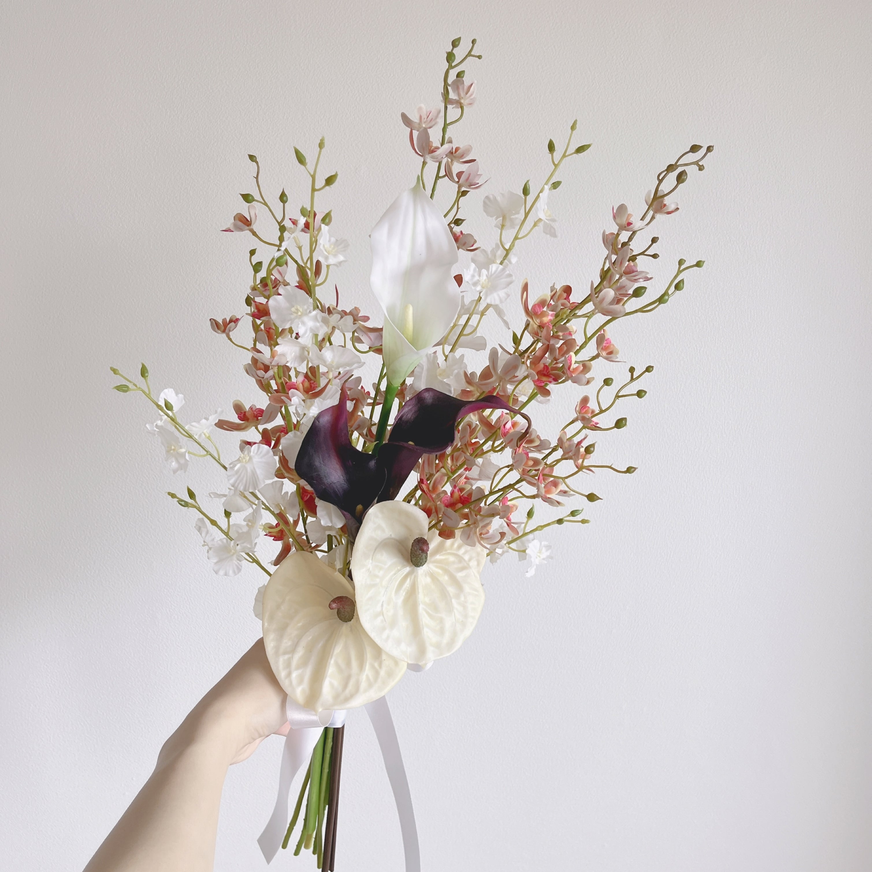 30.ブートニア付ウェディングブーケ アーティシャルフラワー造花