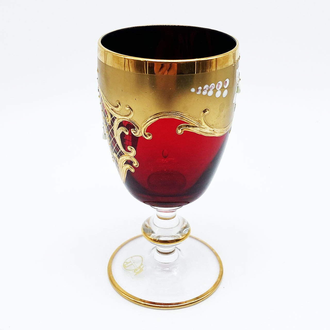 イタリア製 MADE IN MURANO赤色 男女 ヴェネツィアンガラス イタリア製