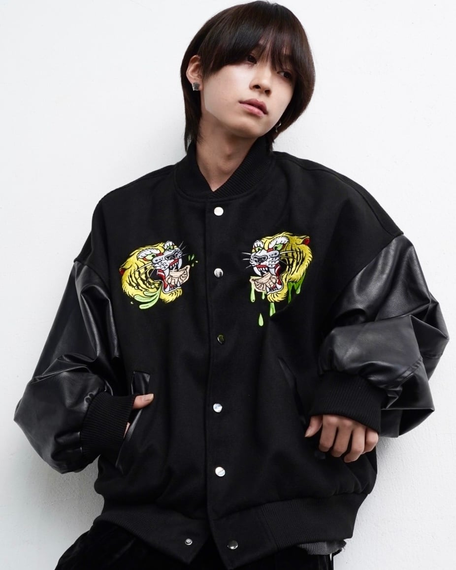 物*り様 Cootie スタジャン L 黒・白 アメカジ・バイカー Cootie