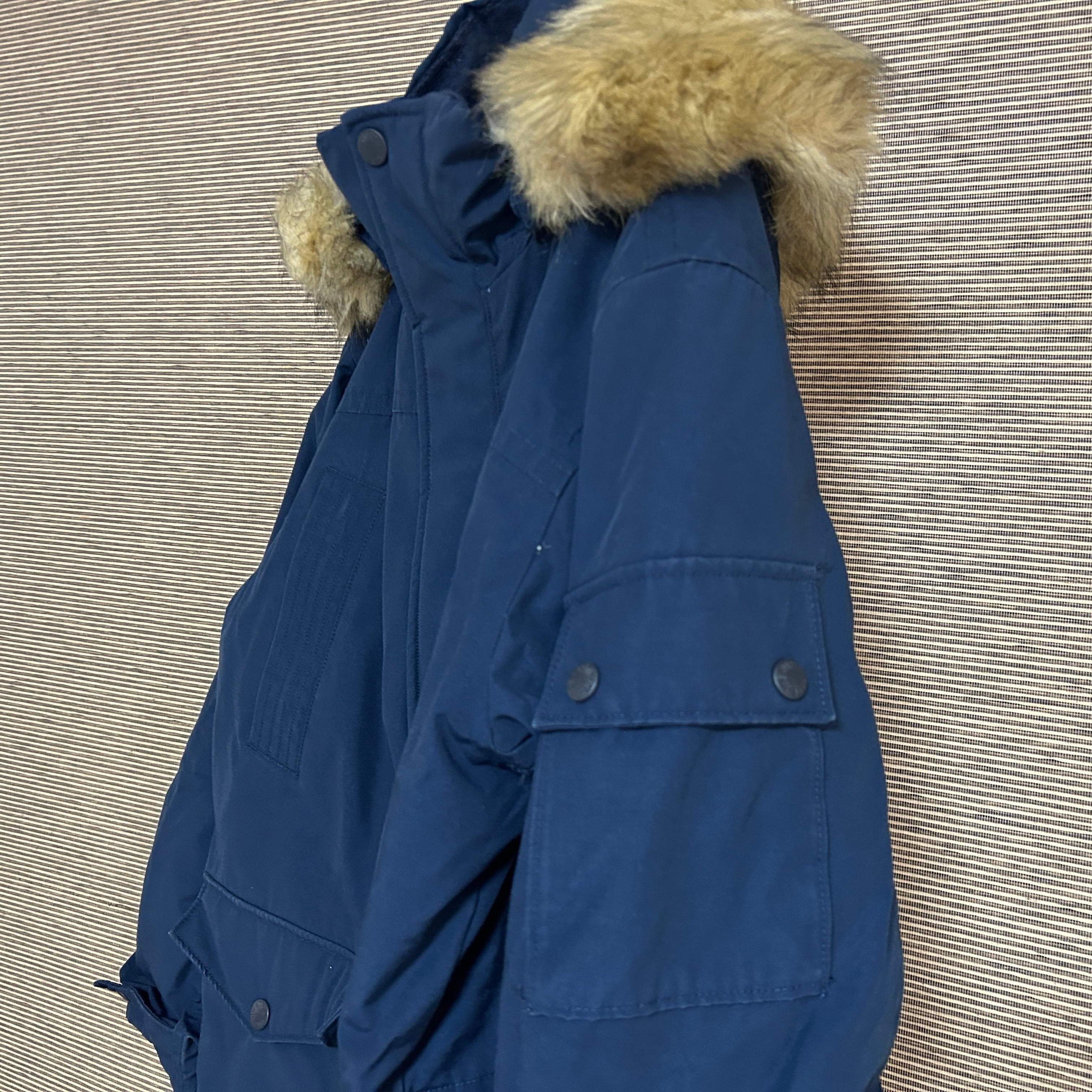 ノースフェイス ダウンジャケット モッズコート ネイビー フェイク