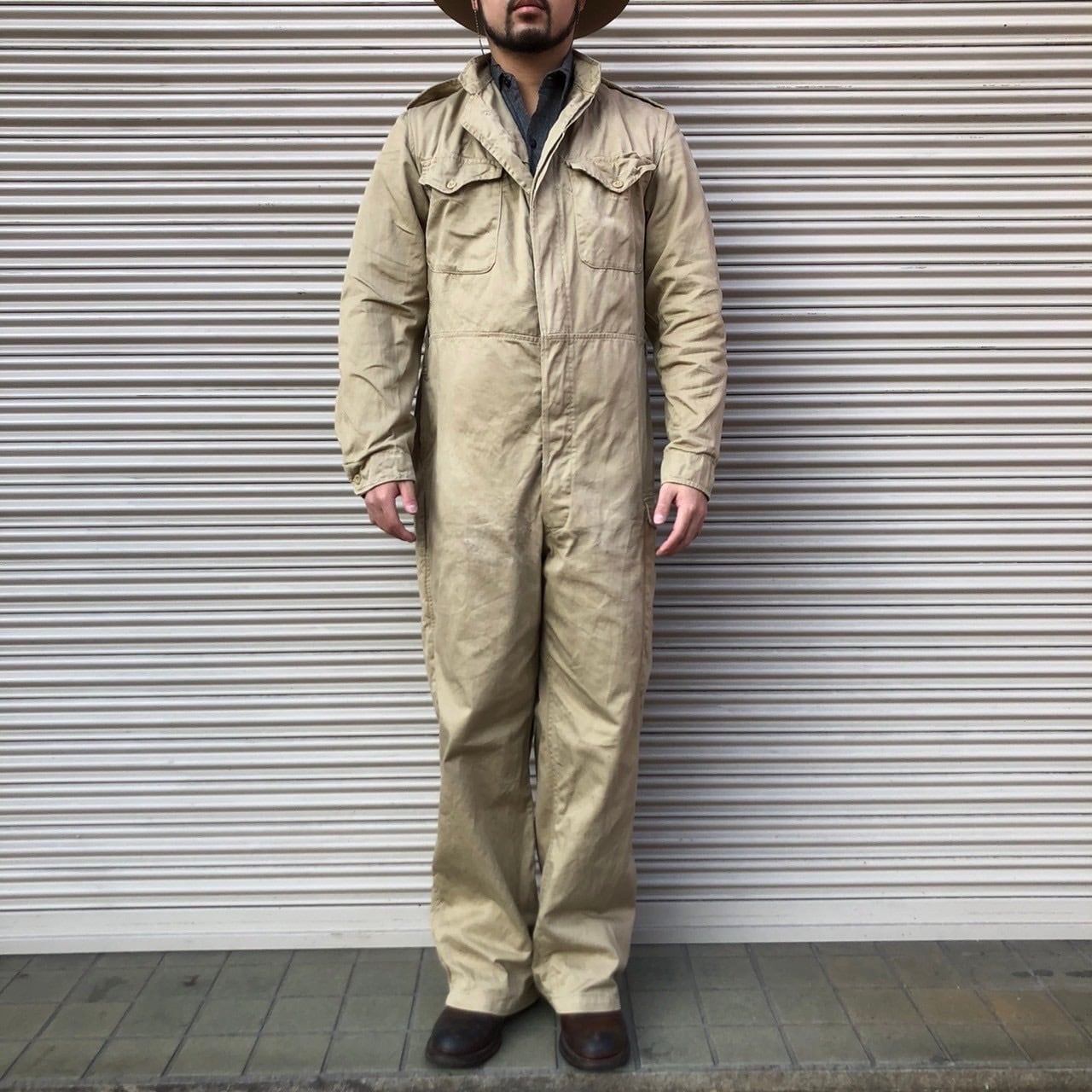 貴重 50s フランス軍 実物 French Army M-52 オールインワン つなぎ