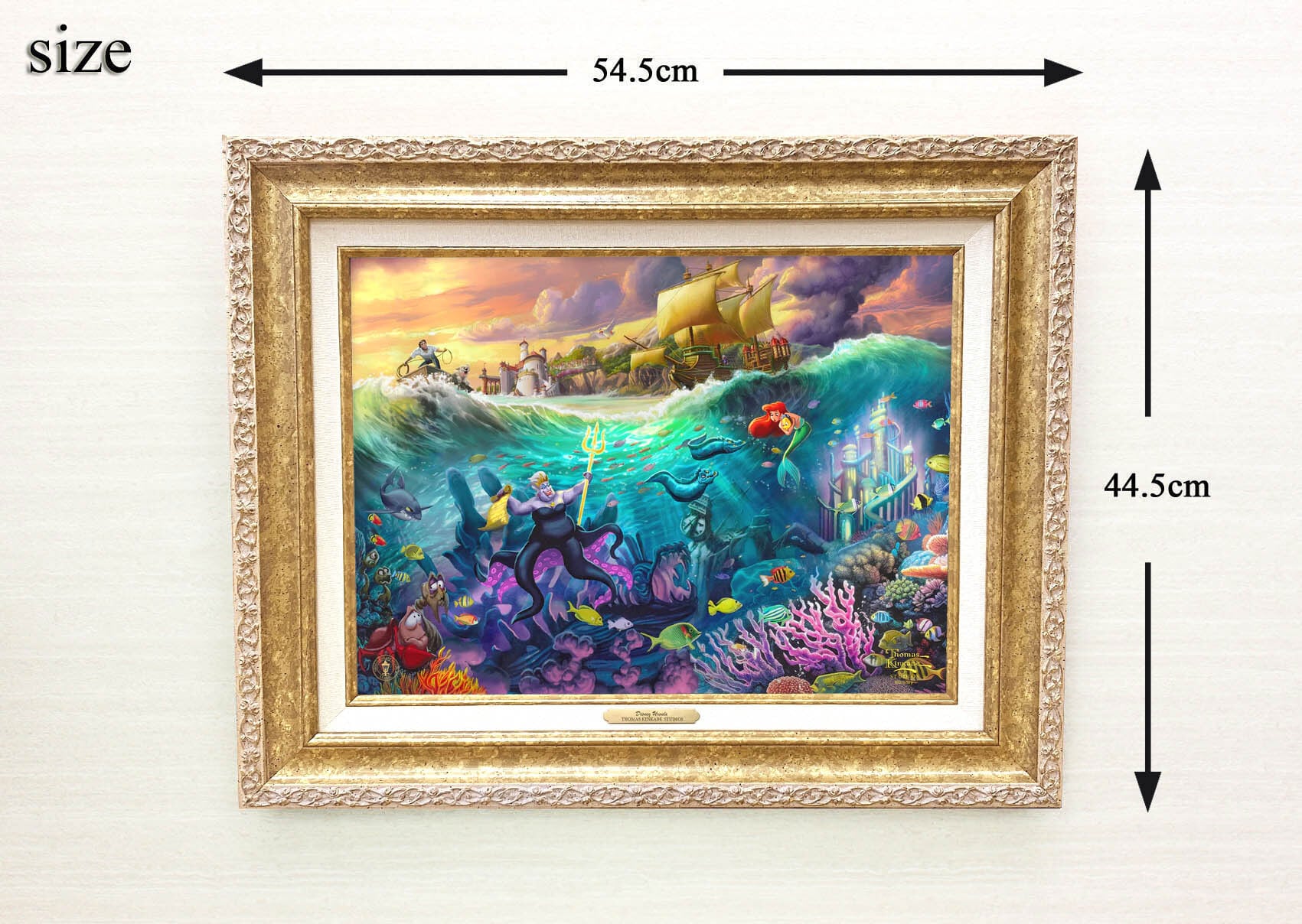 ディズニー絵画「リトル マーメイド/アースラ」作品証明書 展示用