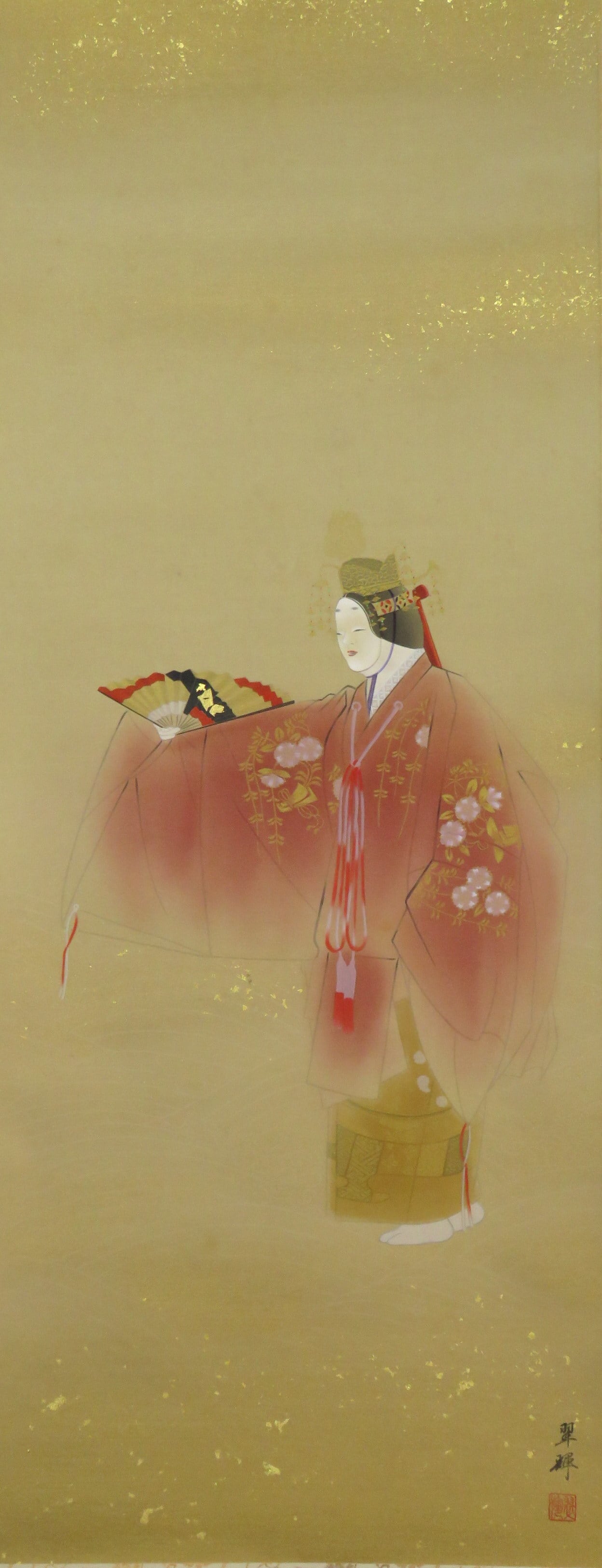 掛軸 金武翠煇 「羽衣」尺五立 現代作家新作掛軸 hanging scroll