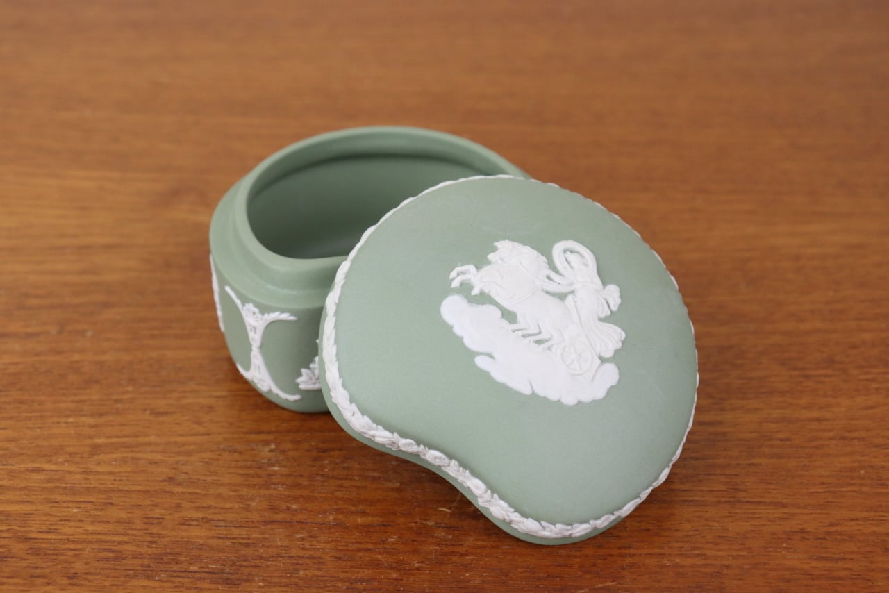 ウェッジウッド ジャスパー 小物入れ セージグリーン ビーンボックス