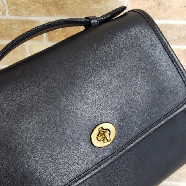 オールドコーチ ☆ USA製 レザー ターンロック 2WAY ショルダーバッグ