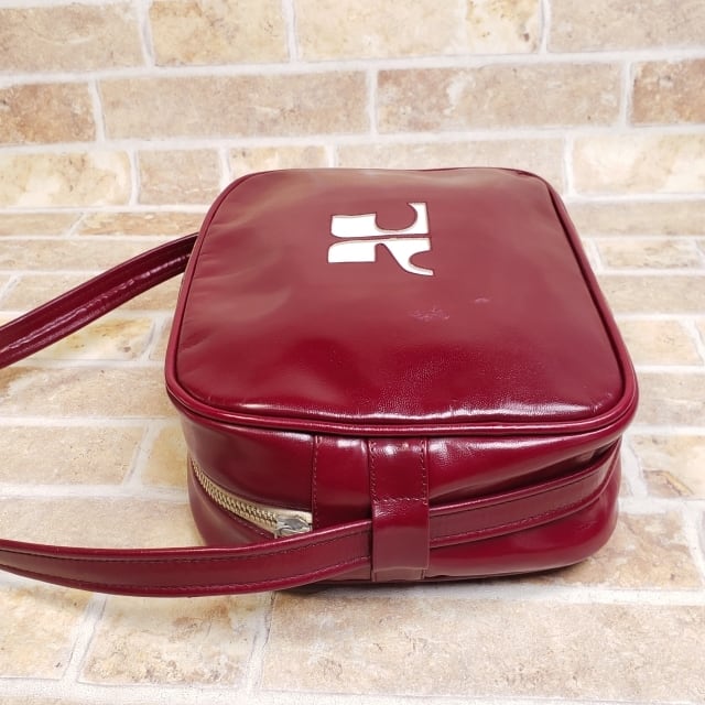 クレージュ ☆ ヴィンテージ レザー ショルダーバッグ フランス製