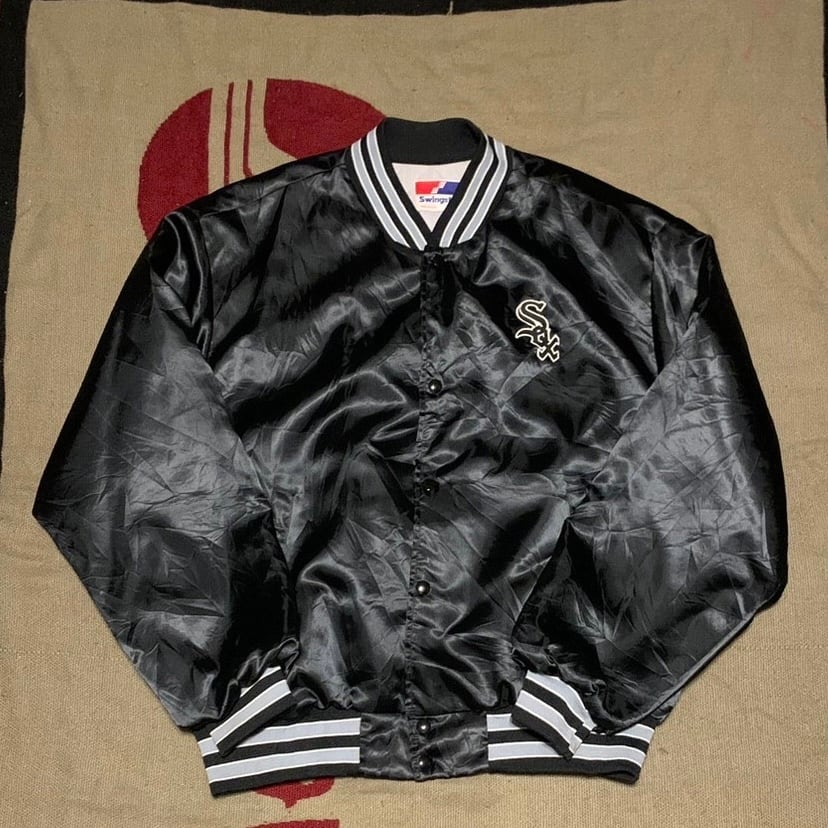 90s Swingster WhiteSOX stadium jacket USA製 Awardjacket nylon MLB