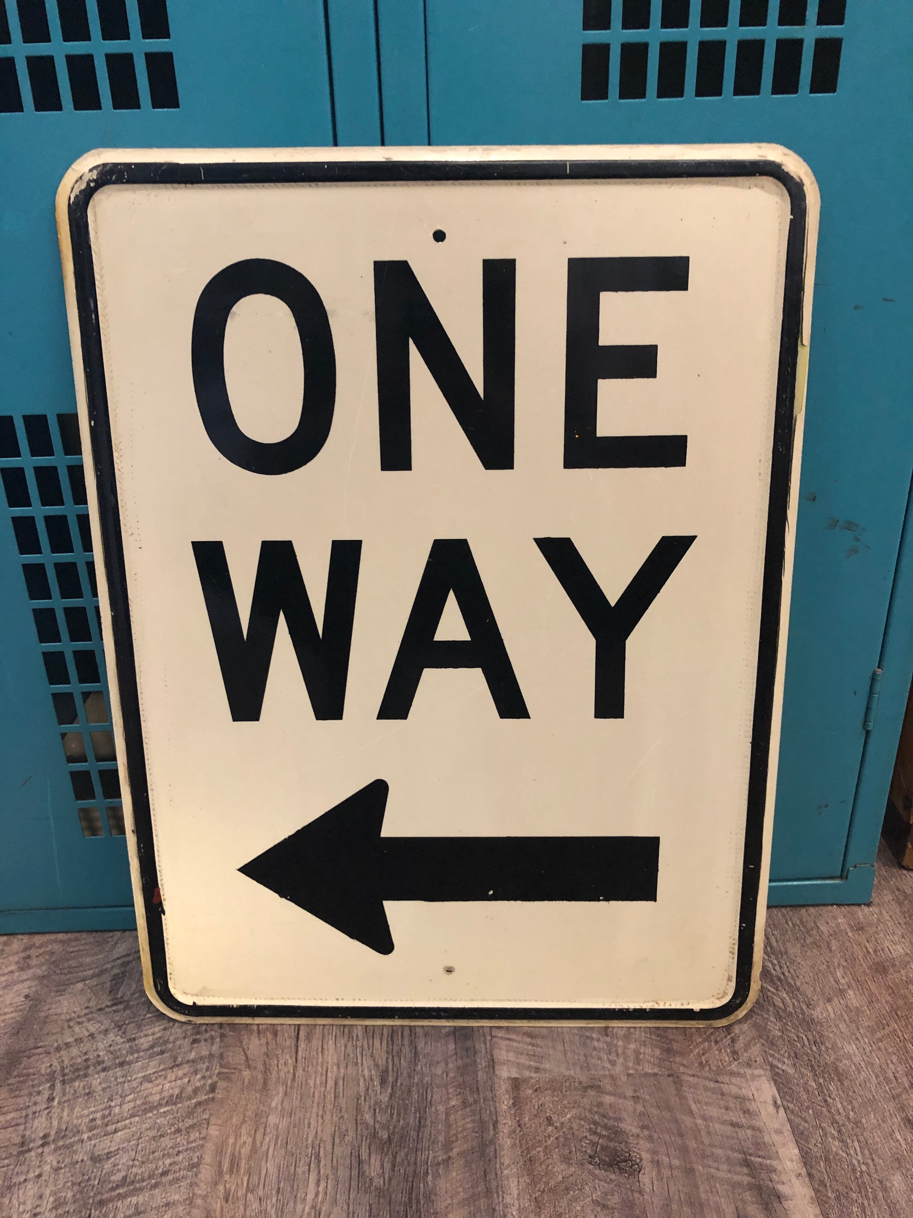 ヴィンテージロードサイン 看板 「ONE WAY」縦 | earl