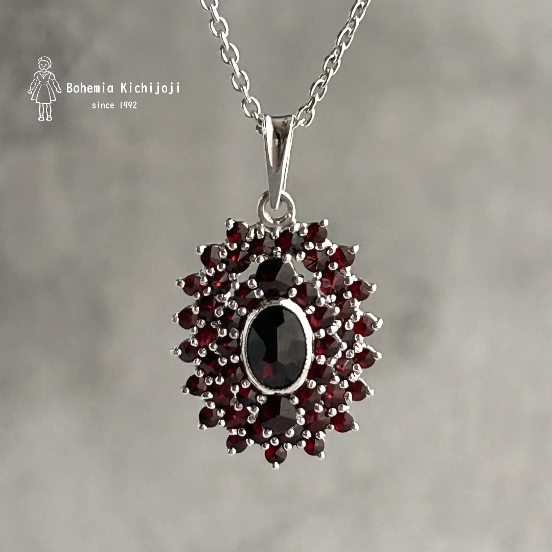 ガーネット】ペンダントトップ（オーバル／SV） | ボヘミア吉祥寺