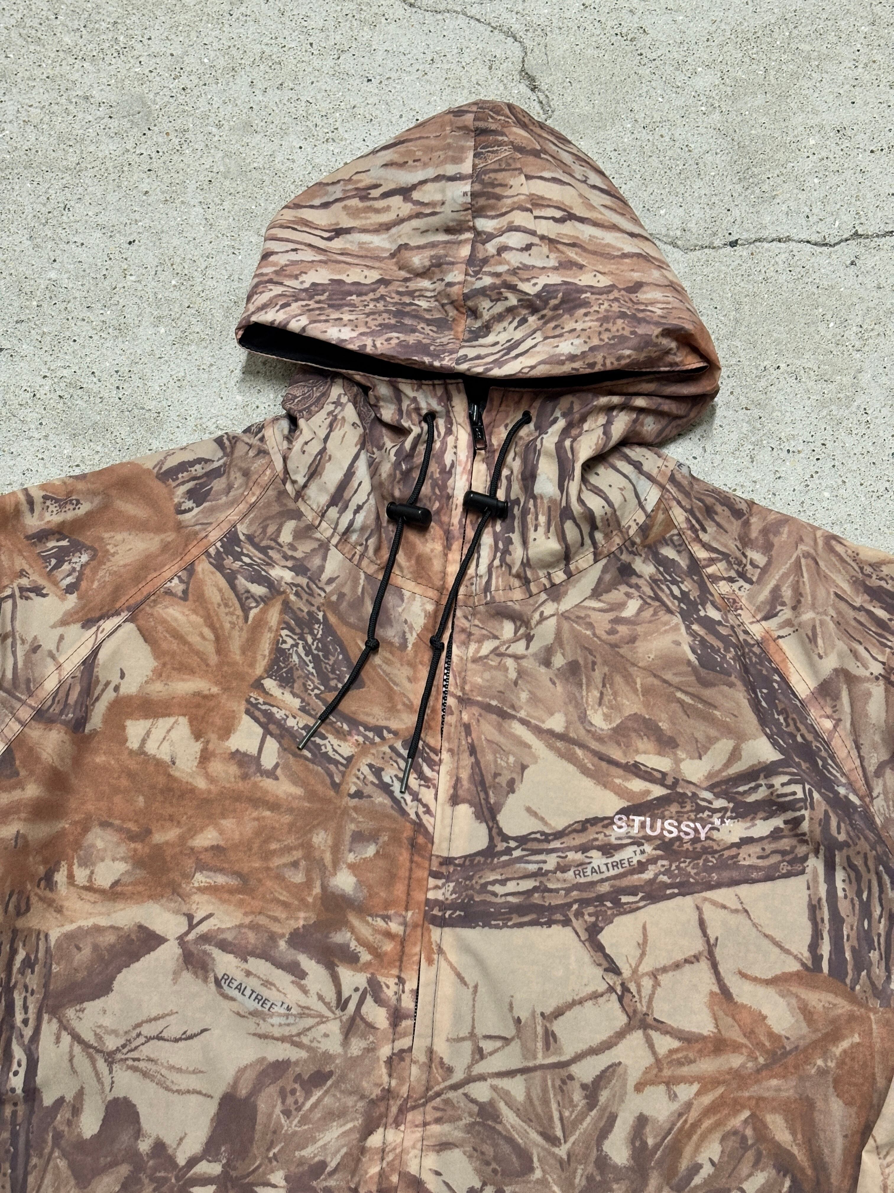 90s OLD STUSSY×Walls/Real Tree camo Nylon parka/USA製/XL/リアル