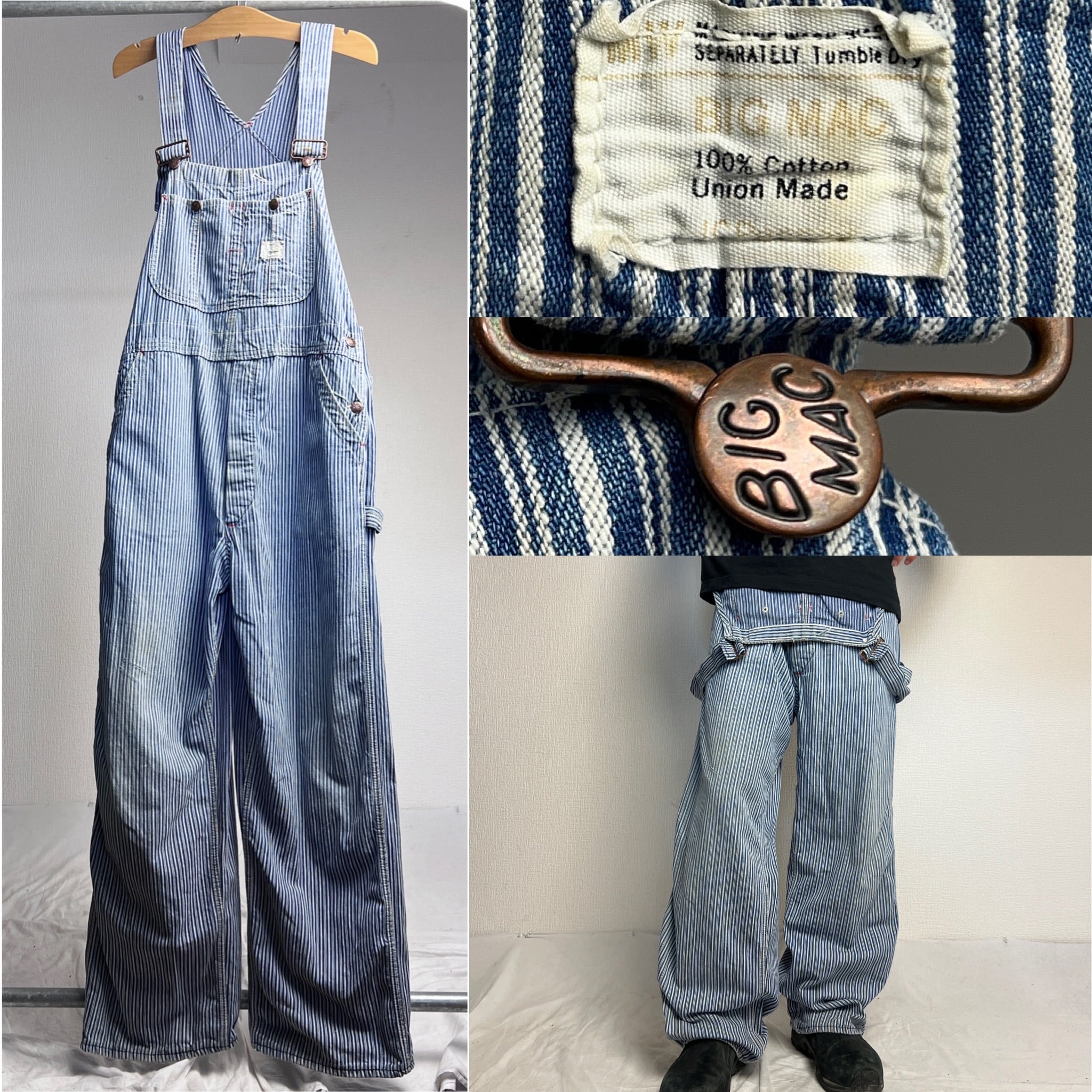 1970's BIG MAC Hickory Stripe Overall 70年代 ビッグマック
