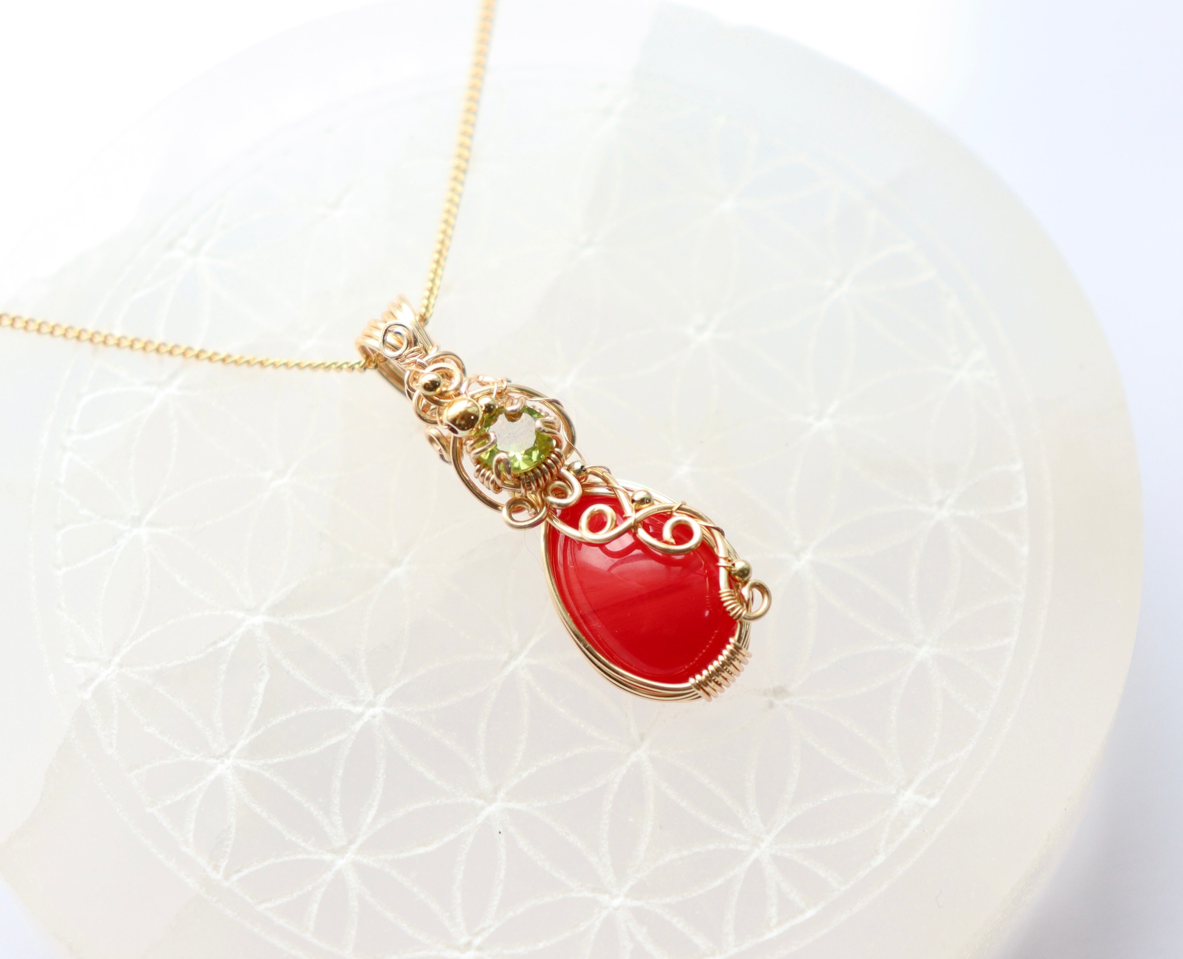 アンダラクリスタルのワイヤージュエリーネックレス✧ドラゴンズ