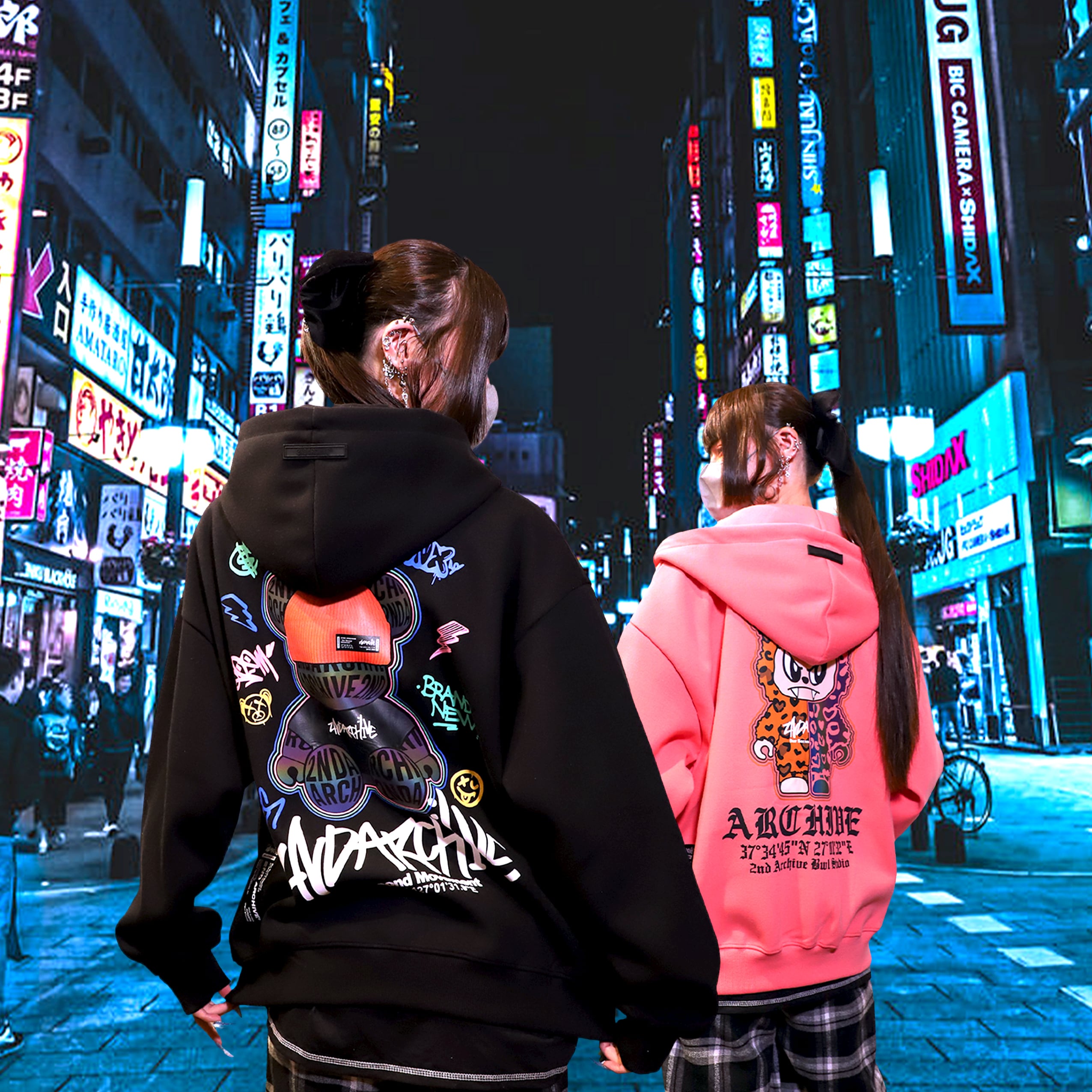 2ND ARCHIVE コラボ ジップパーカー Monster HALF and HALF JLASSIC