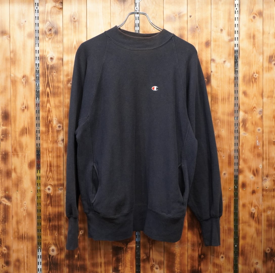 90s champion reverse weave モックネック ブラック L/チャンピオン