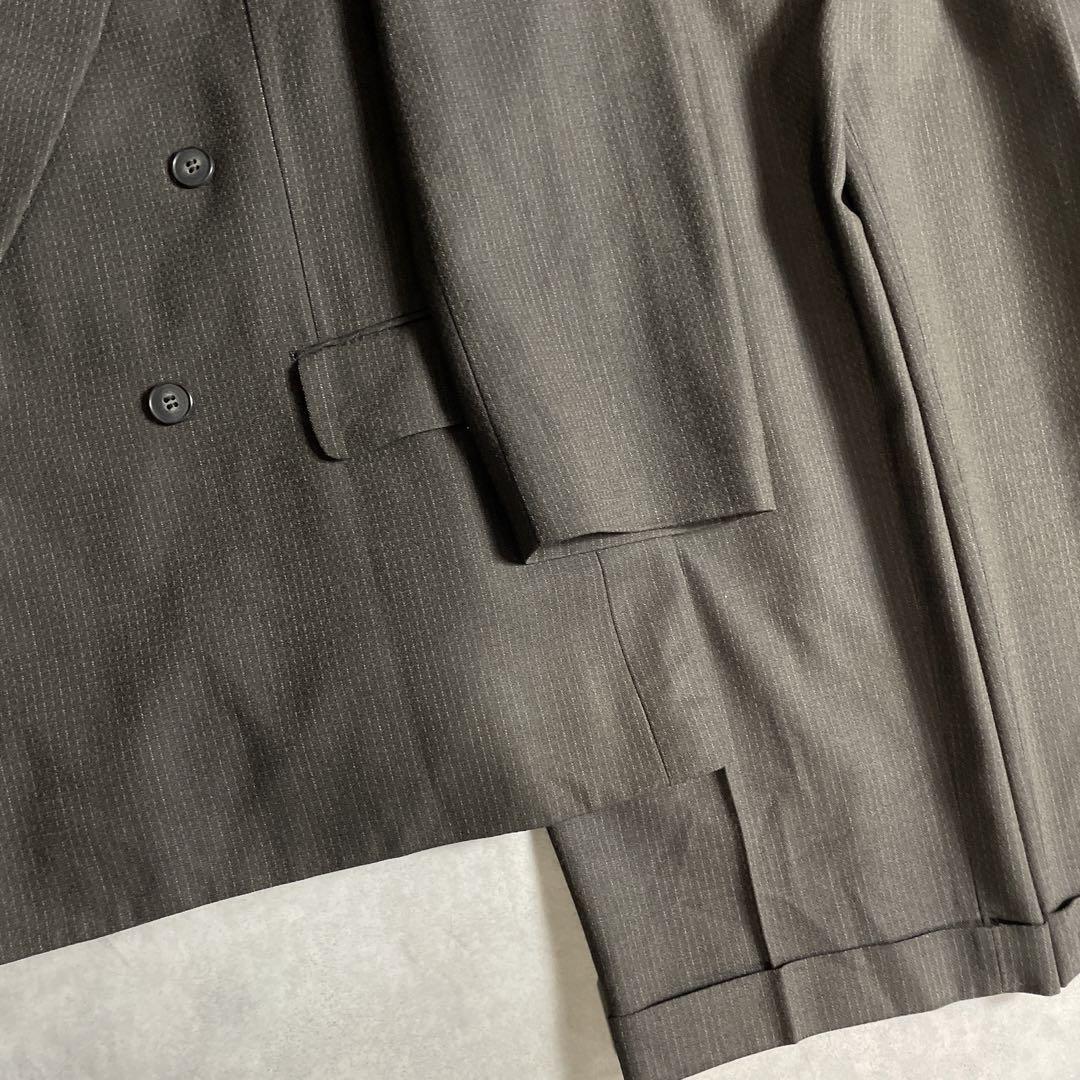 90s ヴィンテージ スーツ ダブル セットアップ 成人式vol.117茶ピンク