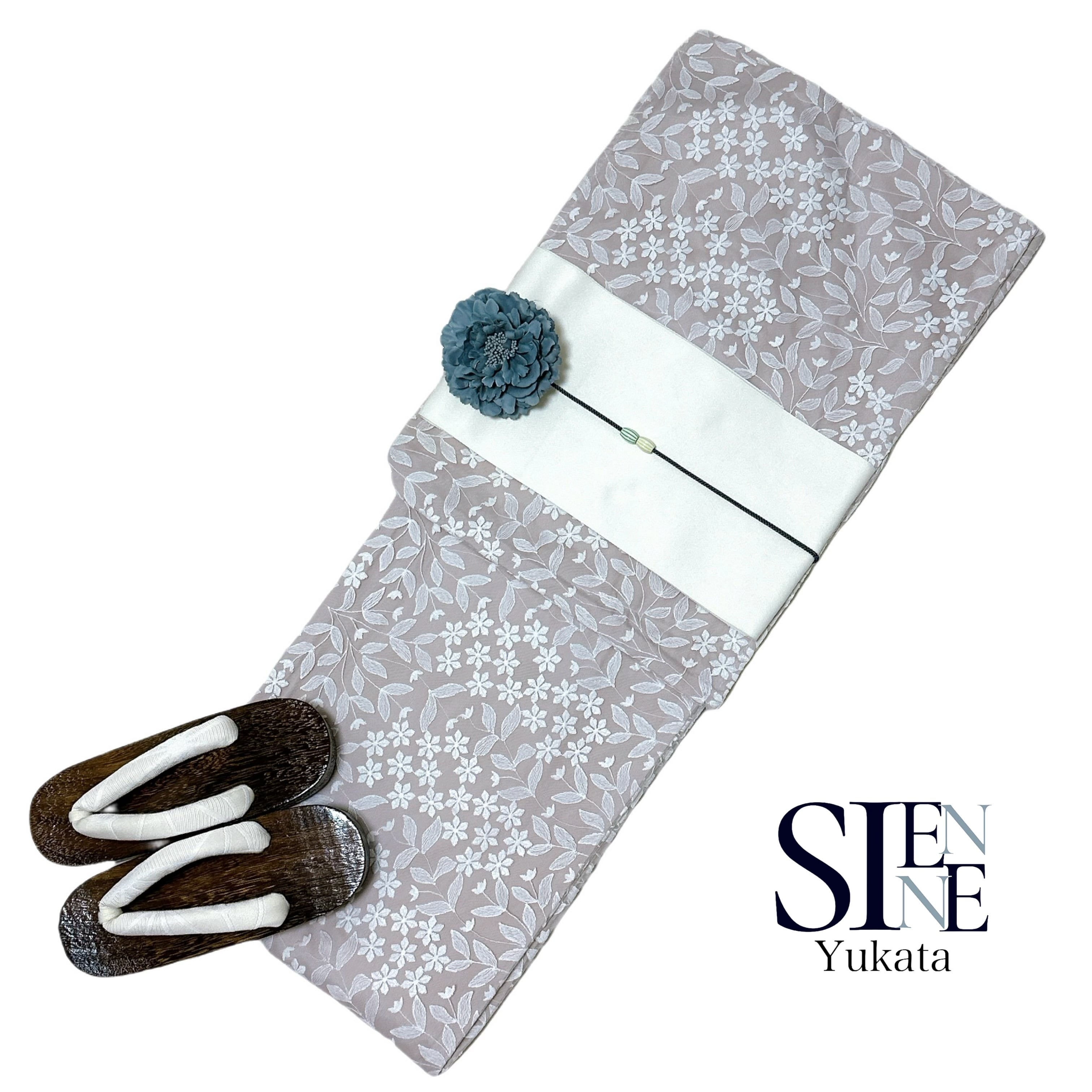 浴衣ジェンヌ 浴衣3点セット 二部式 セパレート浴衣 結び帯 作り帯