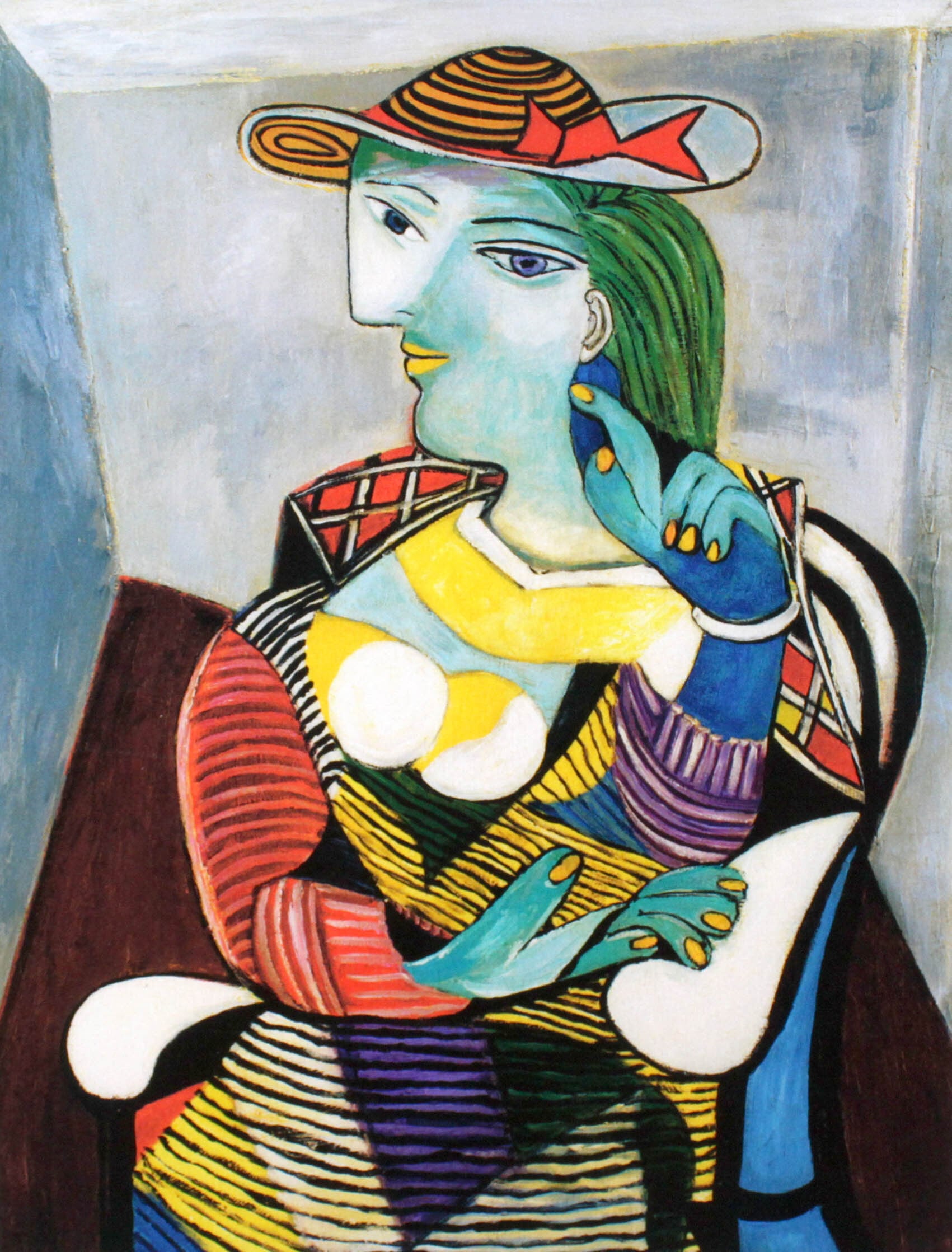 パブロ ピカソ「マリー テレーズの肖像」額縁4色選択可能 作品証明書