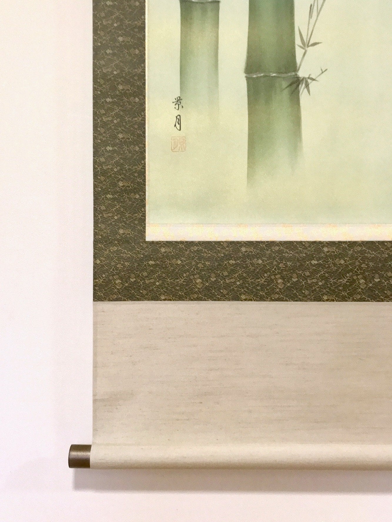 佐藤景月「竹に雀」掛軸（尺五立） | 吉村唐木店 WEBSHOP