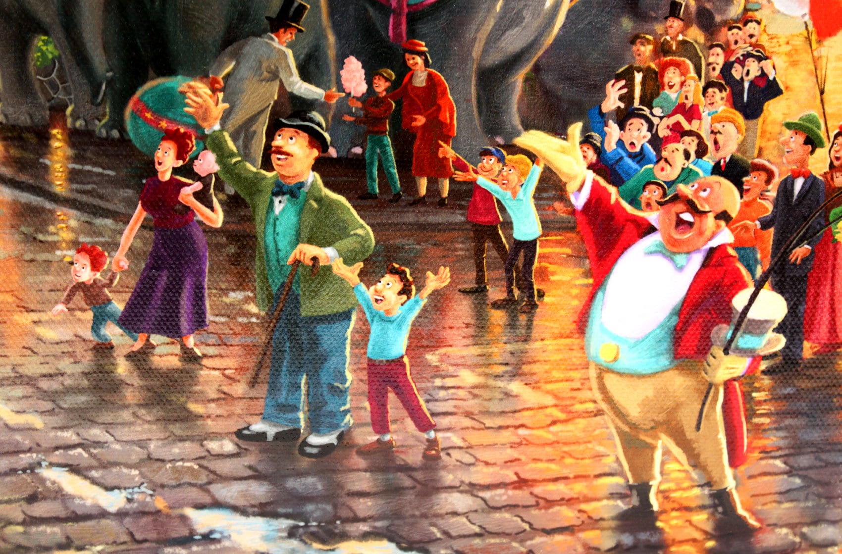 ディズニー「ダンボ」作品証明書 展示用フック付キャンバスジークレ