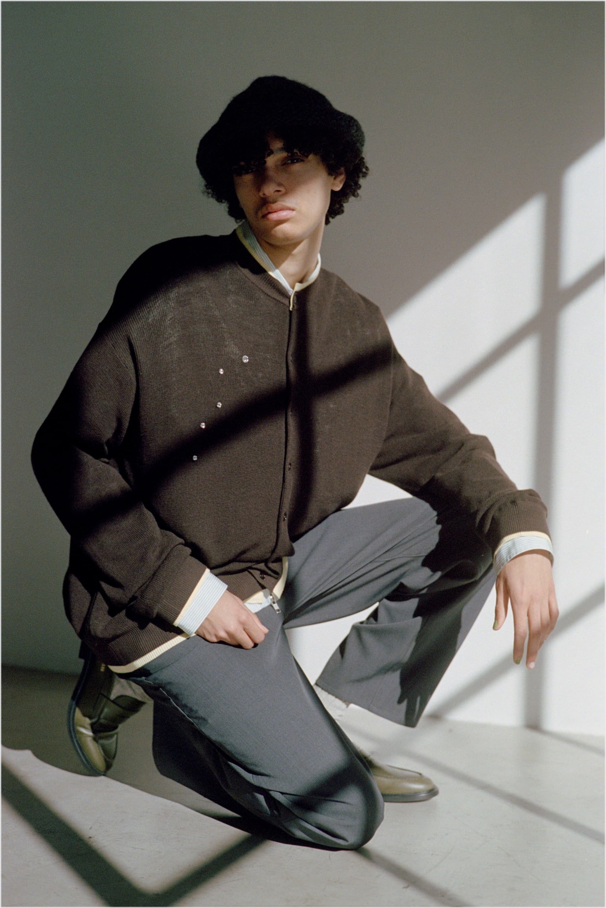 Layered knit cardigan（BROWN） | TTTMSW