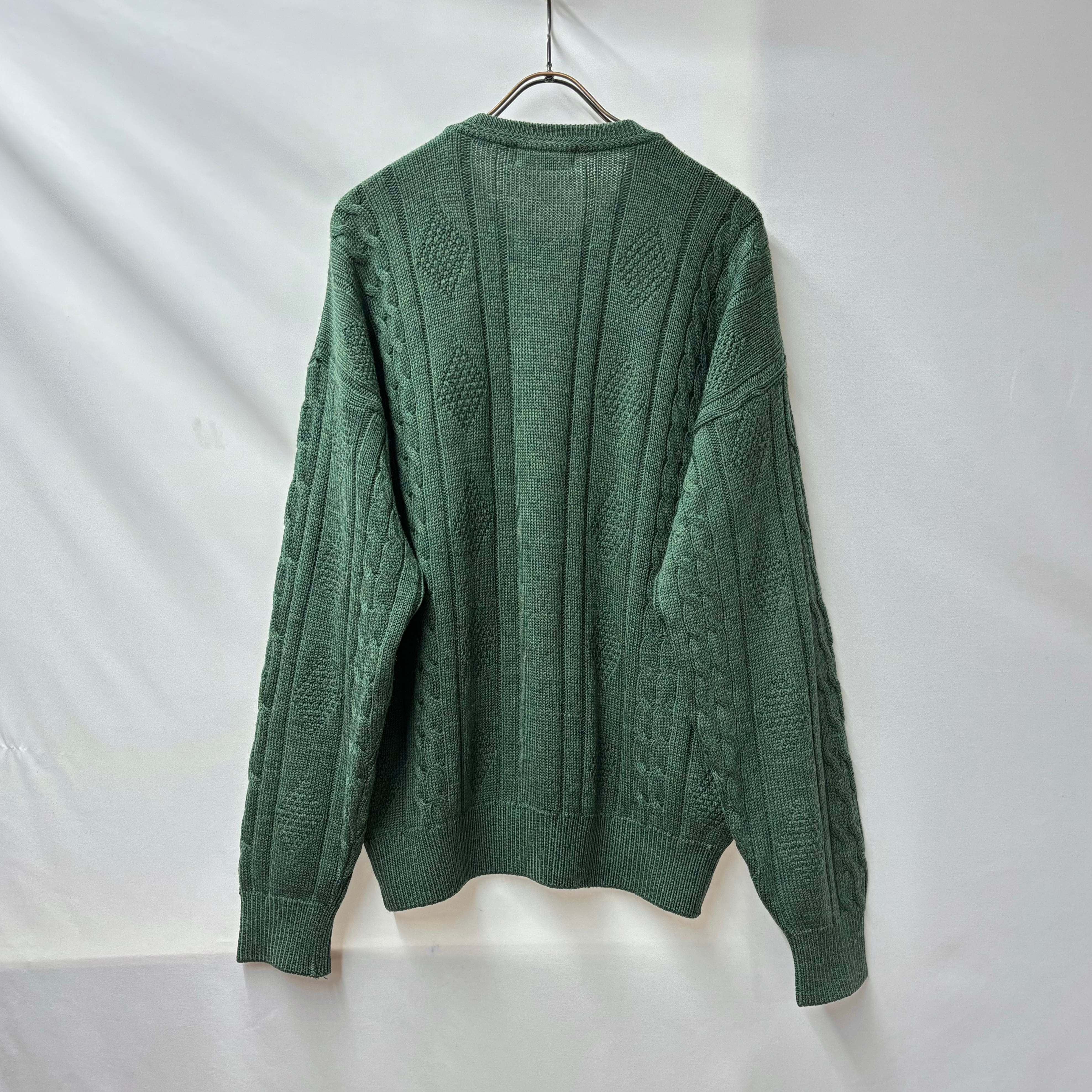 90s Burberrys knit バーバリー ニット/セーター burberry 緑 メランジ