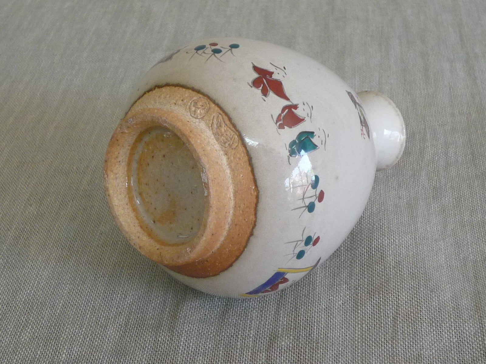 赤膚焼 小川二樂氏 花挿し 花瓶 奈良 奈良絵花入 | 赤膚焼窯元 大塩昭山