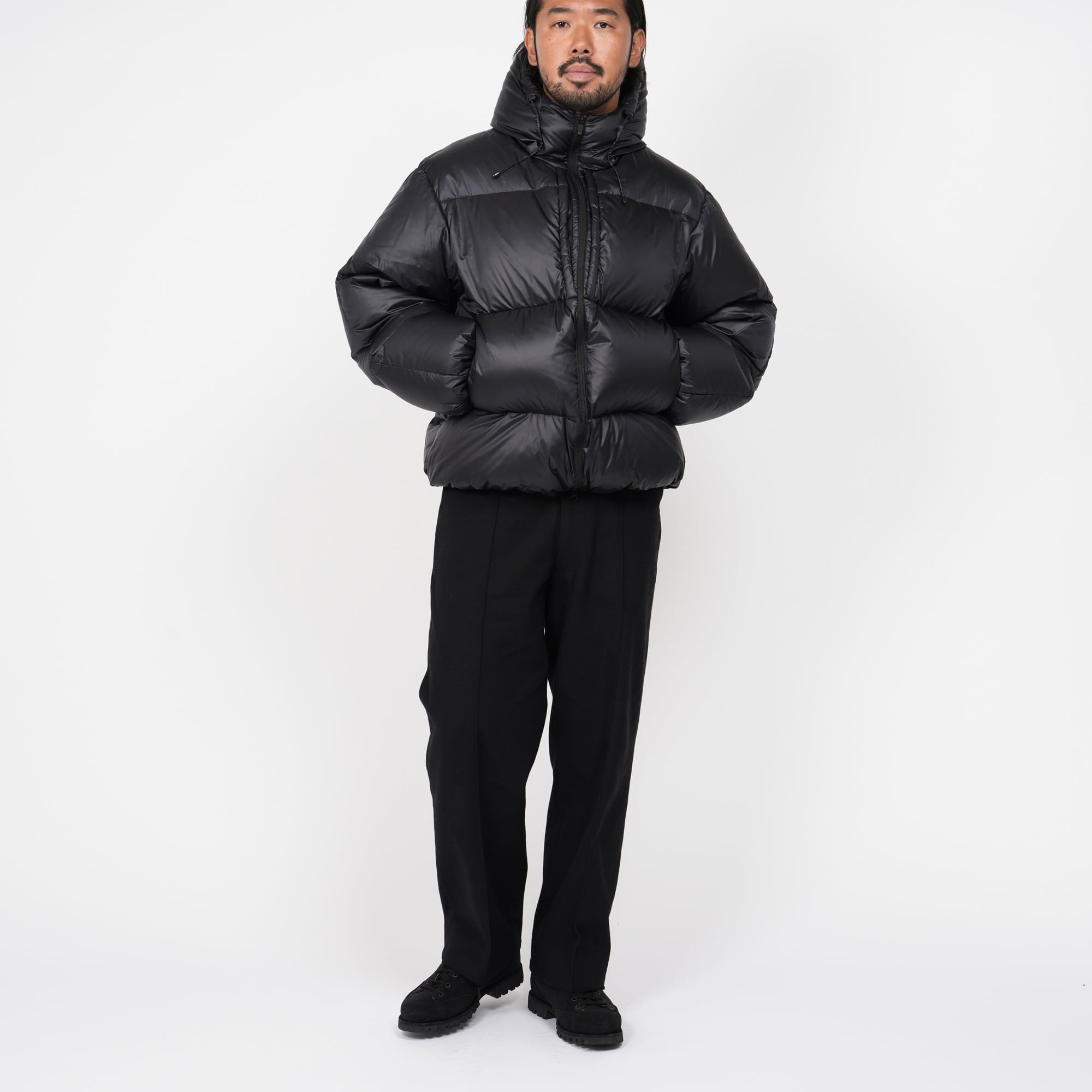 MICRO RIPSTOP NYLON HOODED DOWN JACKET | OVY