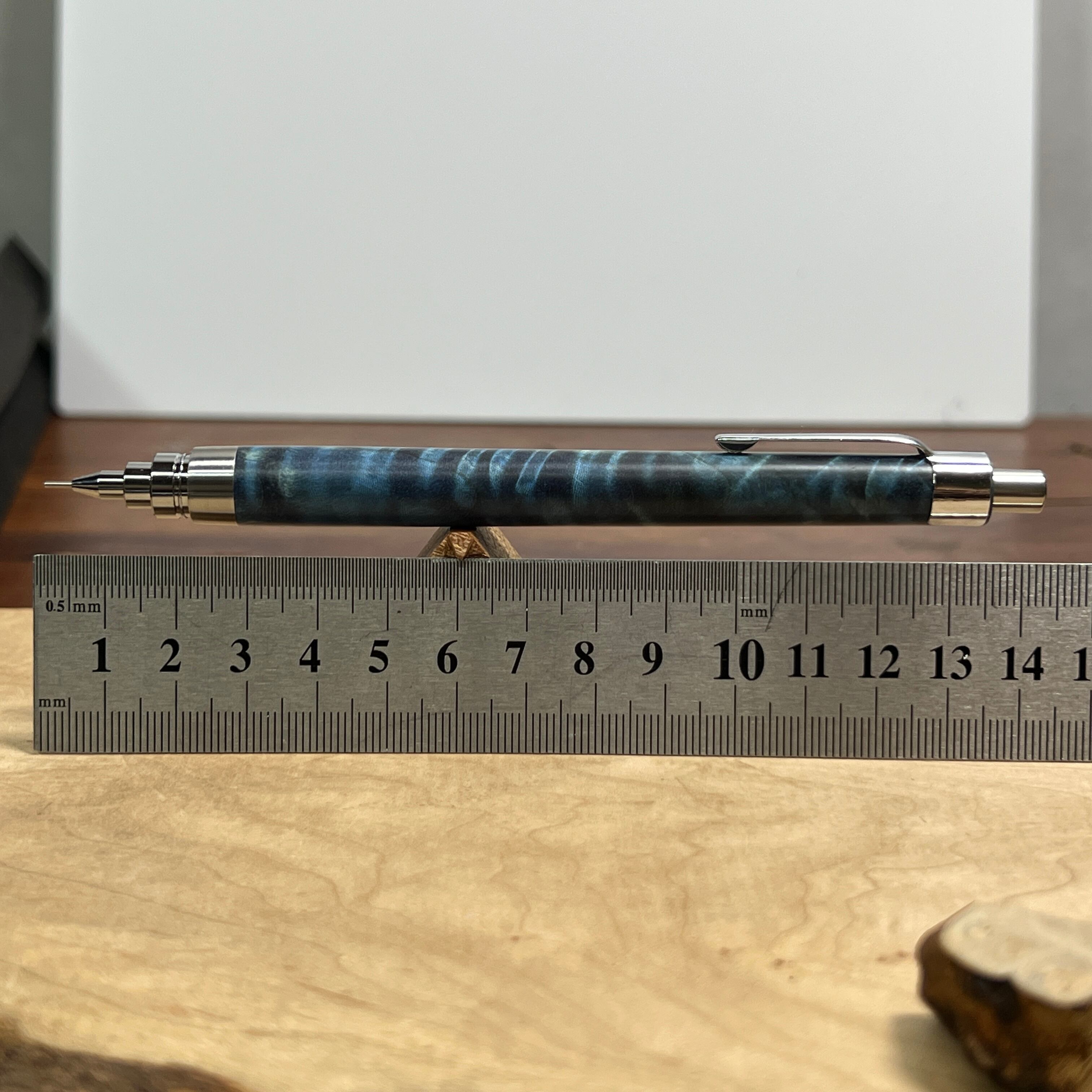 178栃トラ杢スタビ 木製シャーペン 最強低重心 ステンレス | handwood