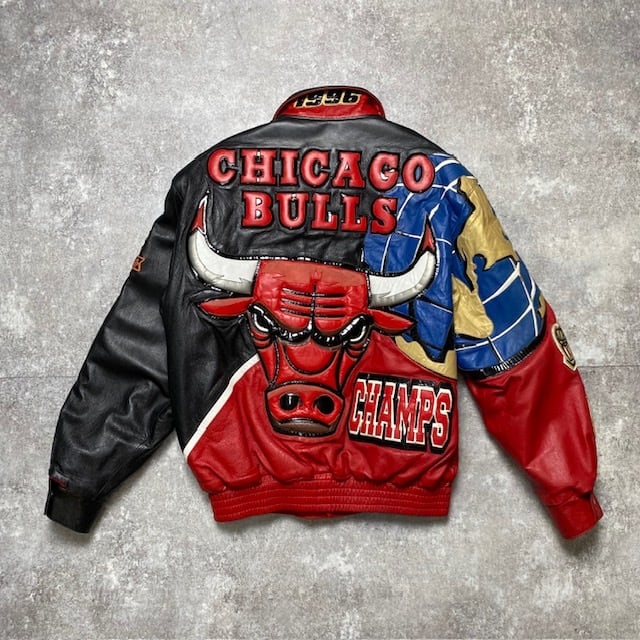 希少 90's JEFF HAMILTON Chicago Bulls レザージャケット ジェフ