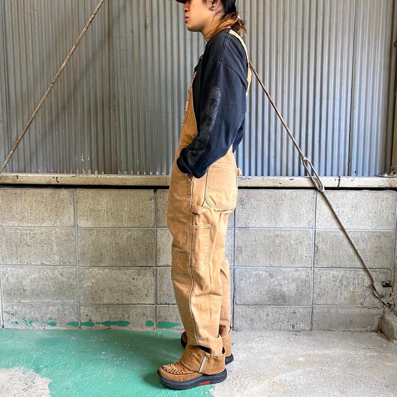 90年代 Carhartt カーハート ダック地 ダブルニー オーバーオール
