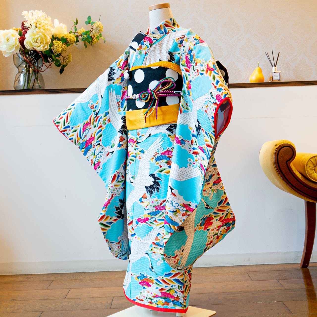 web予約限定価格【七五三着物レンタル】 7歳 女子 着物［モダン