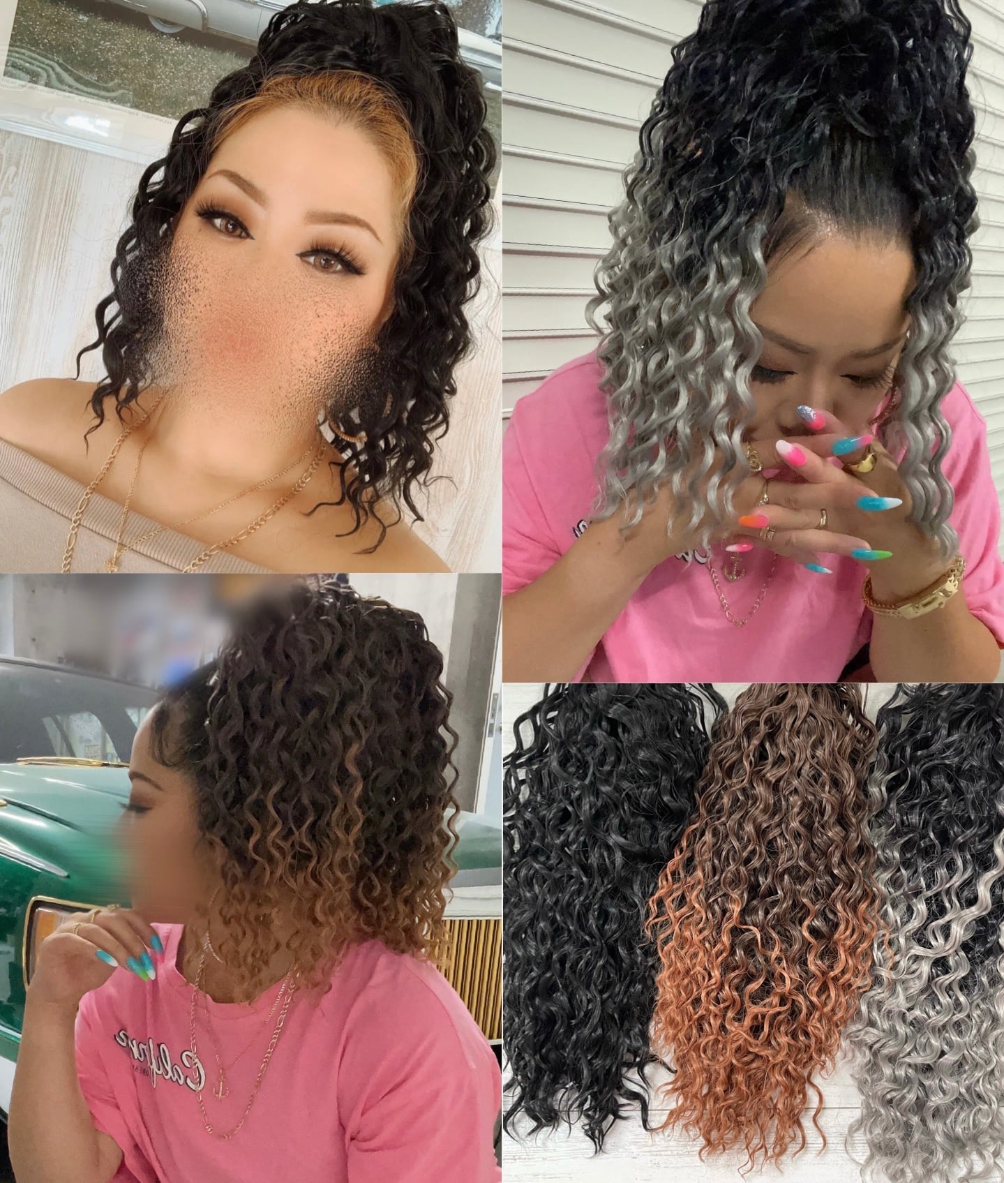 3色有☆ミディアムスパイラルポニーウィッグ | PEKOPON☆WIG