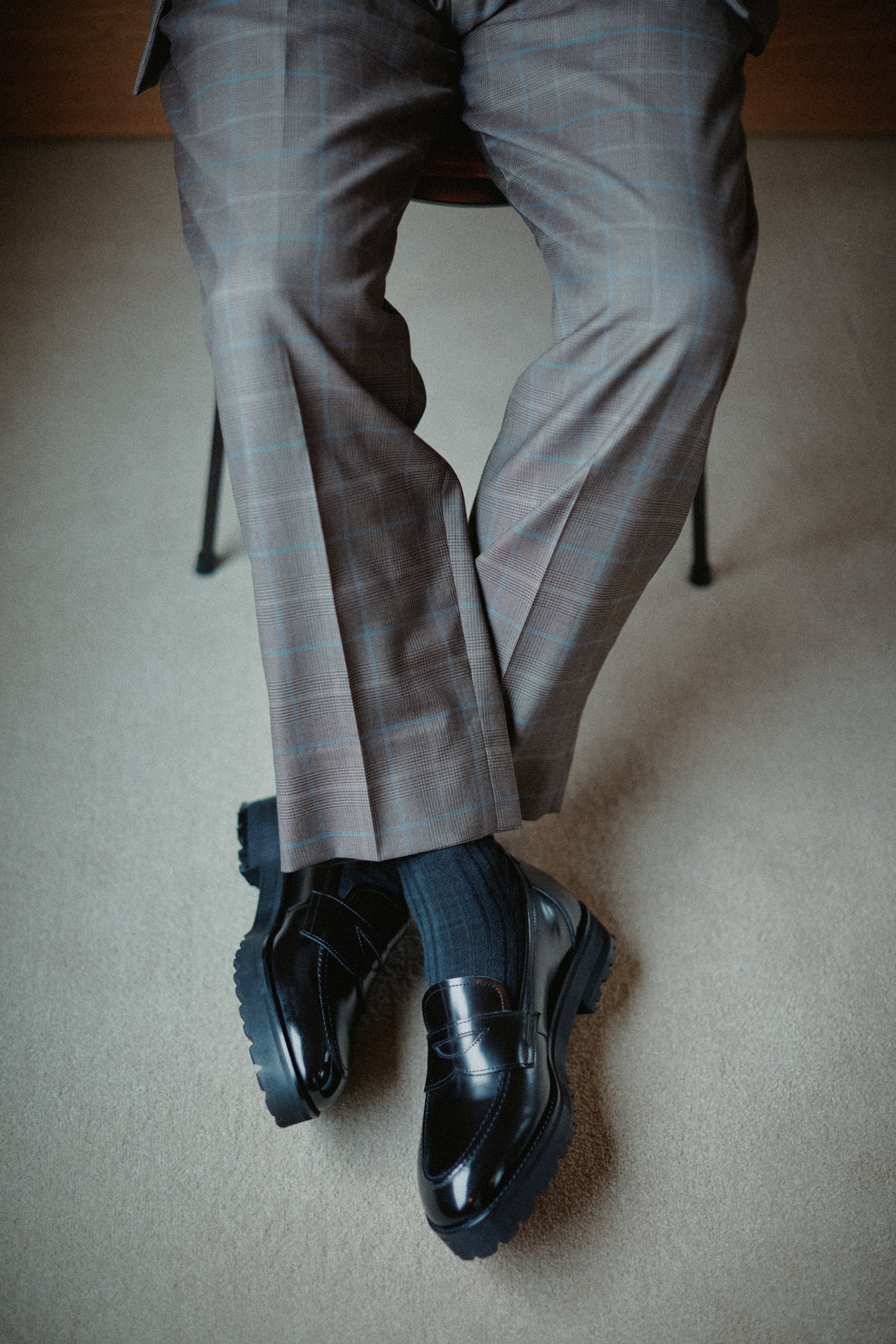 6cmUP シークレットシューズ〉コインローファー／黒 | 6cmアップの