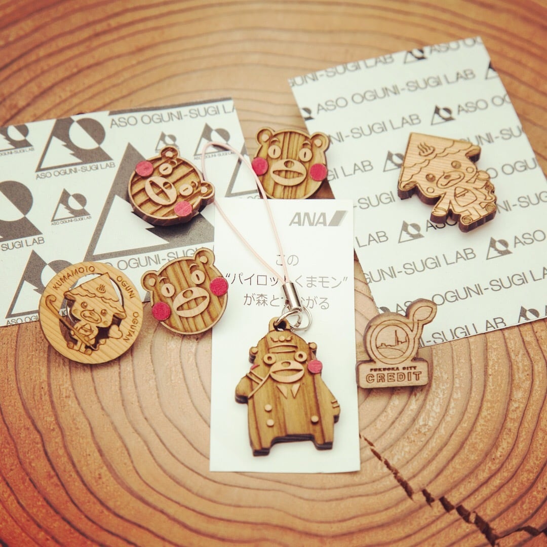 ピンバッジ／マグネット／キーホルダー - 各100個セット | 阿蘇小国杉