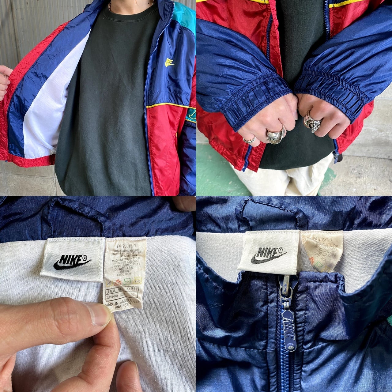 90年代 NIKE ナイキ JUST DO IT. スウォッシュロゴ 切り替え 刺繍