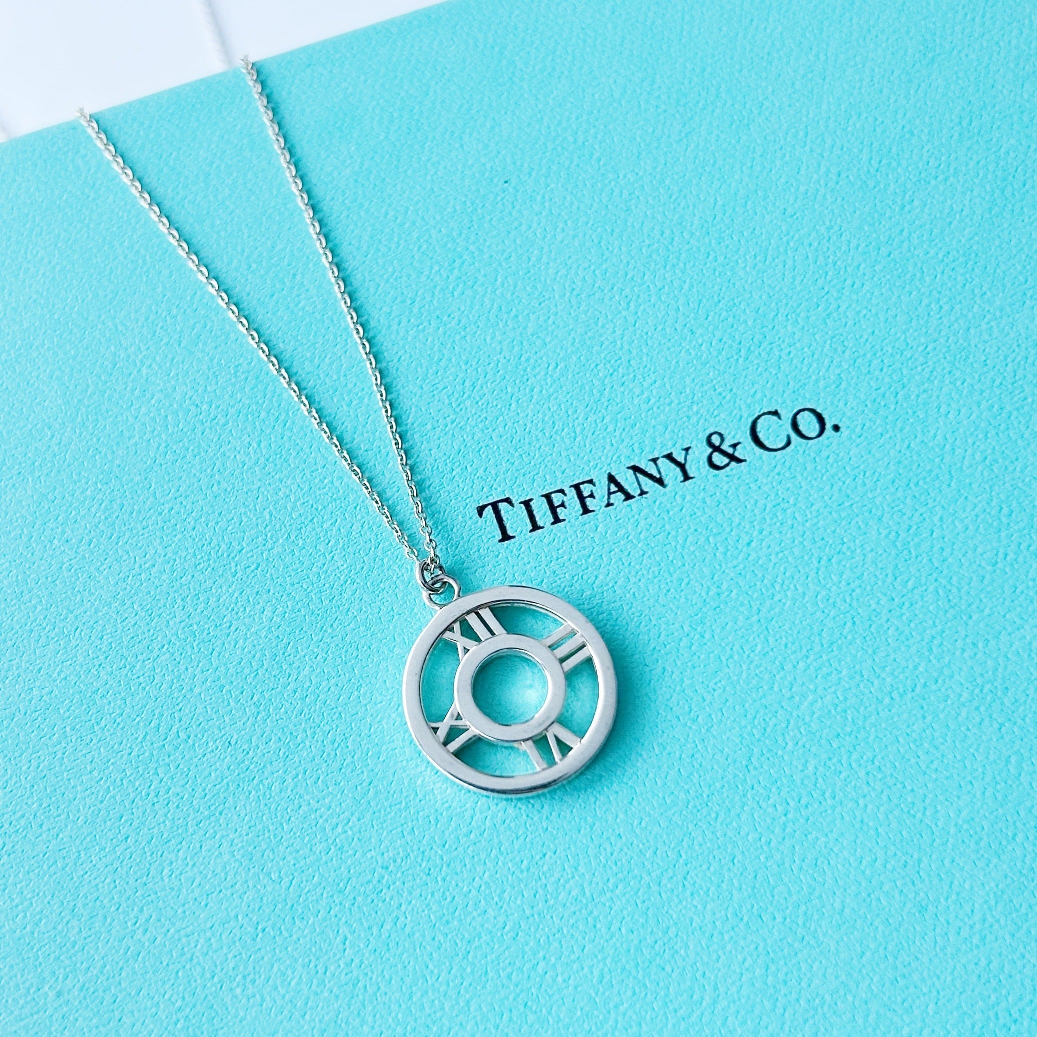 T7157】Tiffany&Co. アトラスオープンメダリオンネックレス/silver925