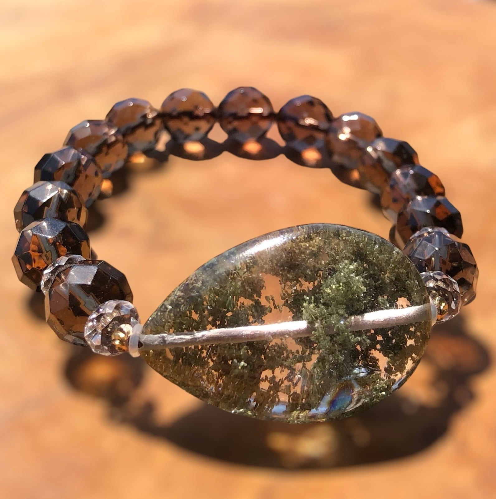 ガーデンクォーツ×スモーキークォーツブレスレット | Pay ID