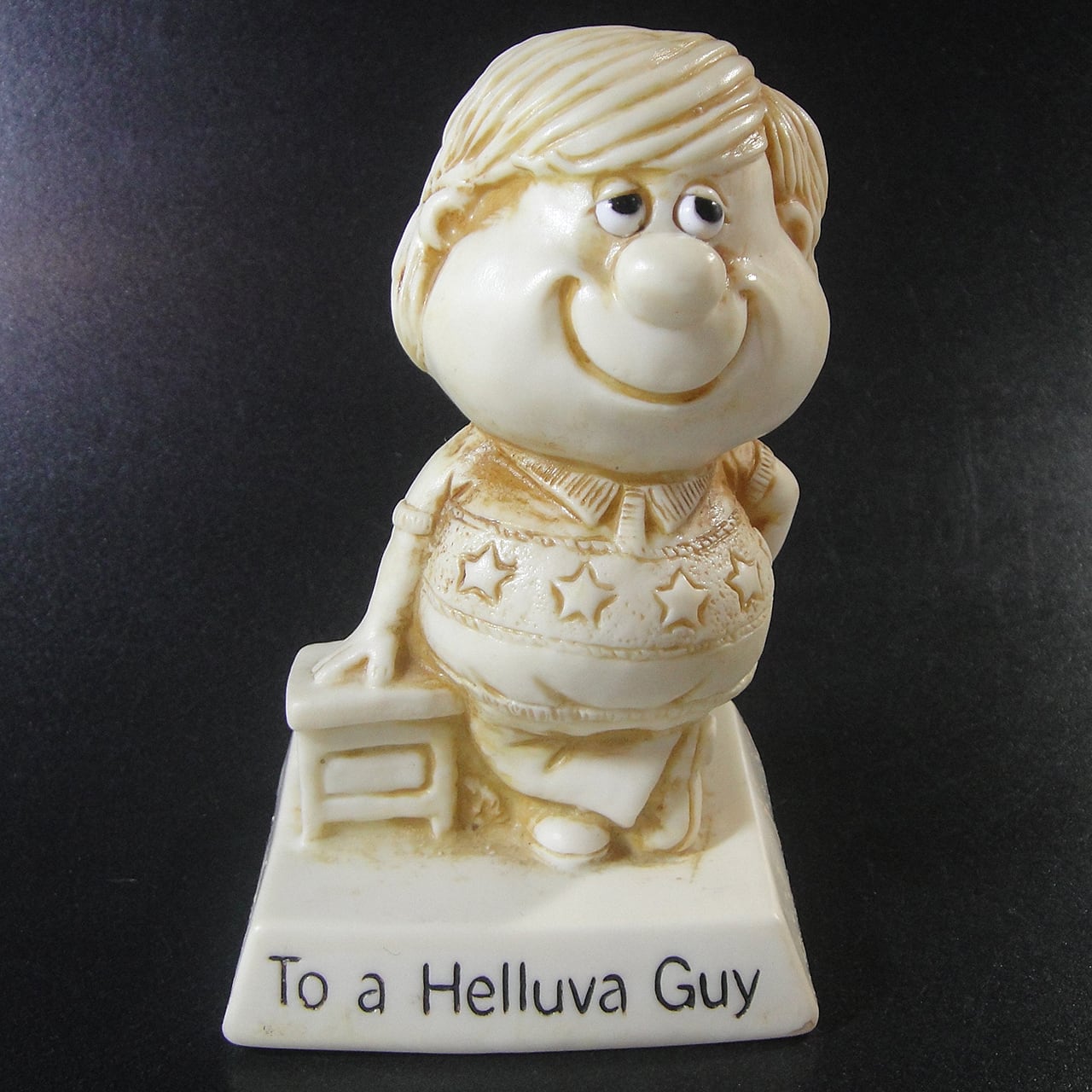 70'sアメリカ製R&W社 ヴィンテージ メッセージドール すごい奴 1975