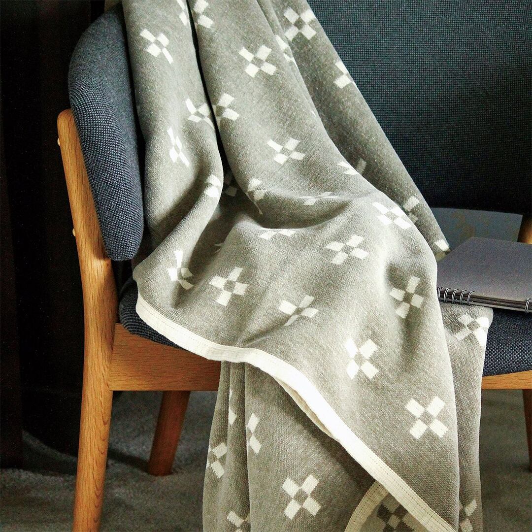 シュニールコットン ハーフブランケット シャーンスンド エクリュ