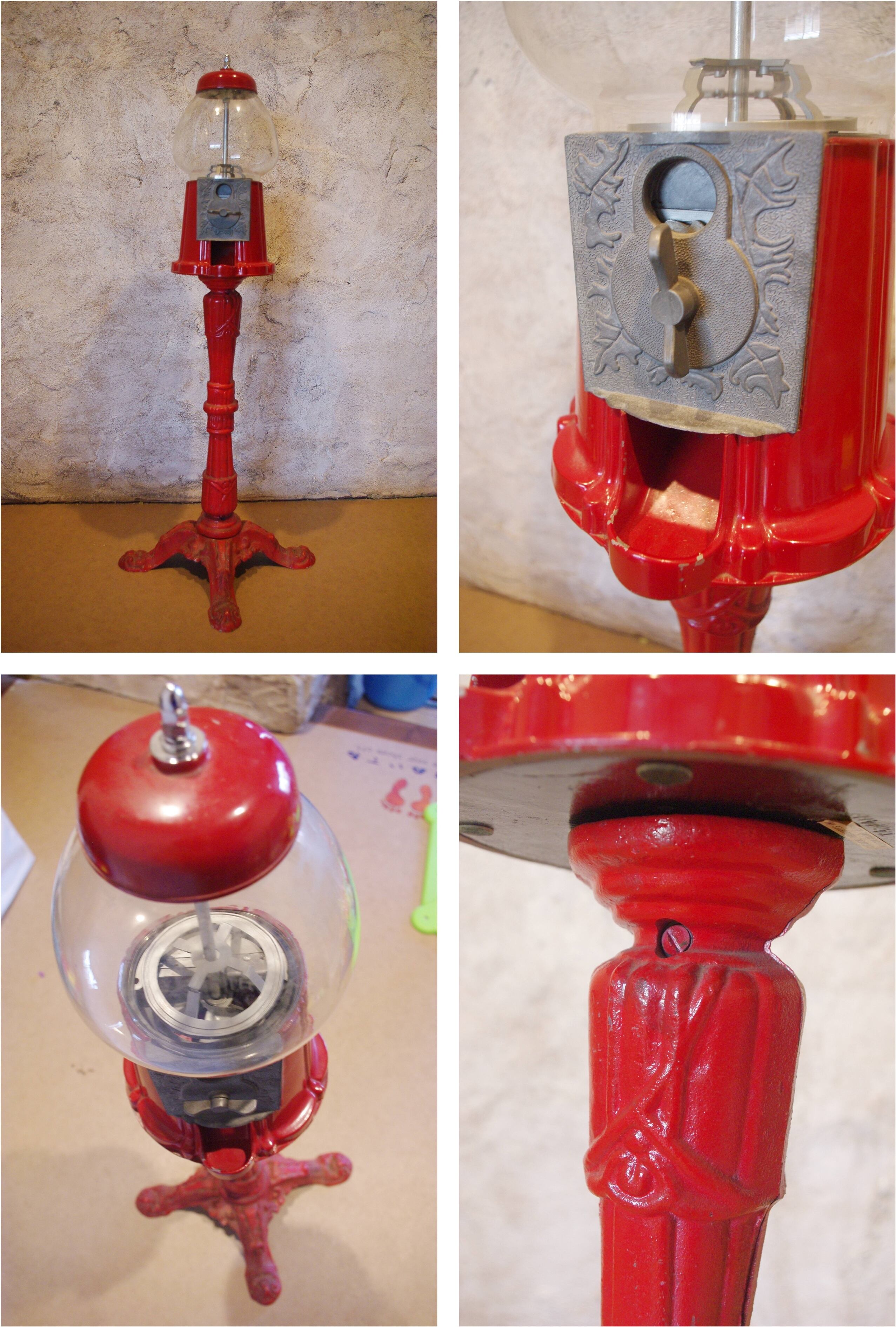 SALE】アメリカヴィンテージ☆ガムボールマシン・スタンド付き/レッド