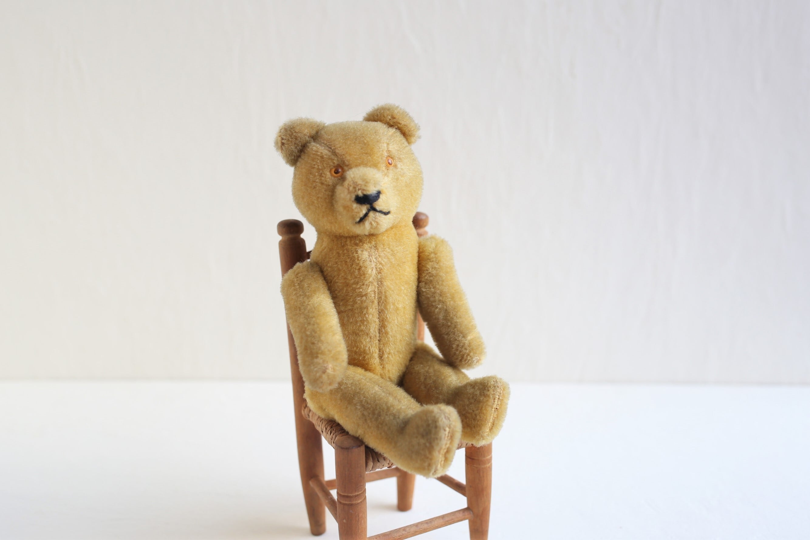 ドイツ アンティーク ヴィンテージ テディベア ピーナッツベア 21cm N