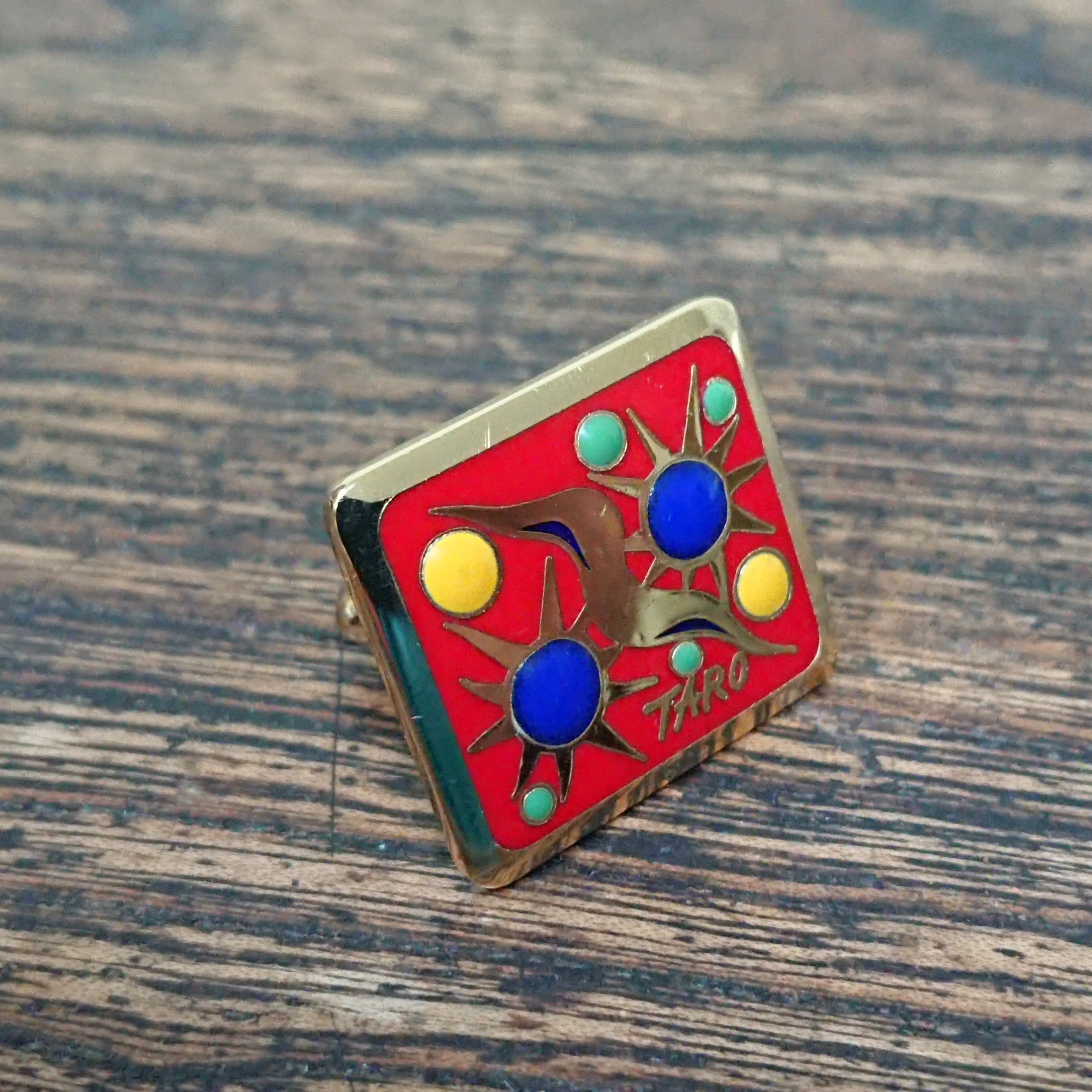 岡本太郎 TAIYO カフス タイピン セット 箱付 岡本太郎 TAIYO カフス