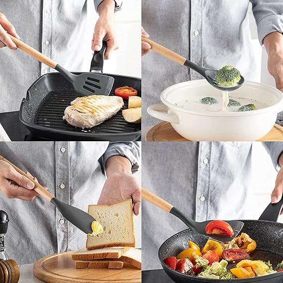 shumeifang キッチンツール キッチン用品 調理器具11点セット 木製