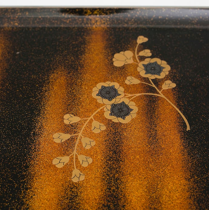 砺波宗斎造 蒔絵進物盆 共箱 砺波宗斎造 蒔絵進物盆