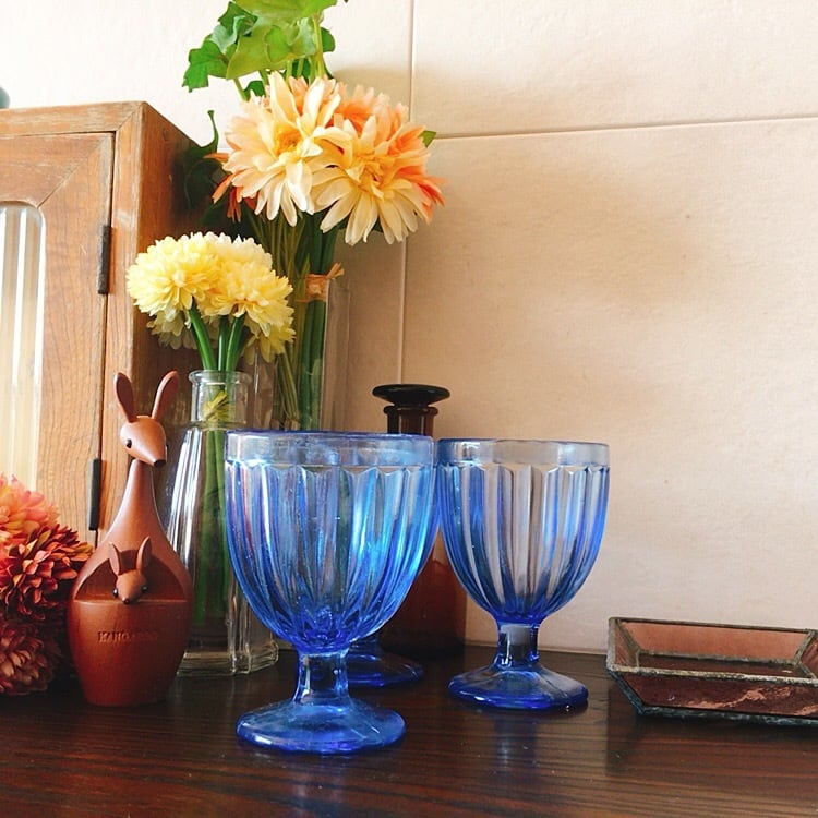 昭和レトロ プレスガラス 氷コップ なつめ型 | レトロ雑貨 チェリッシュ