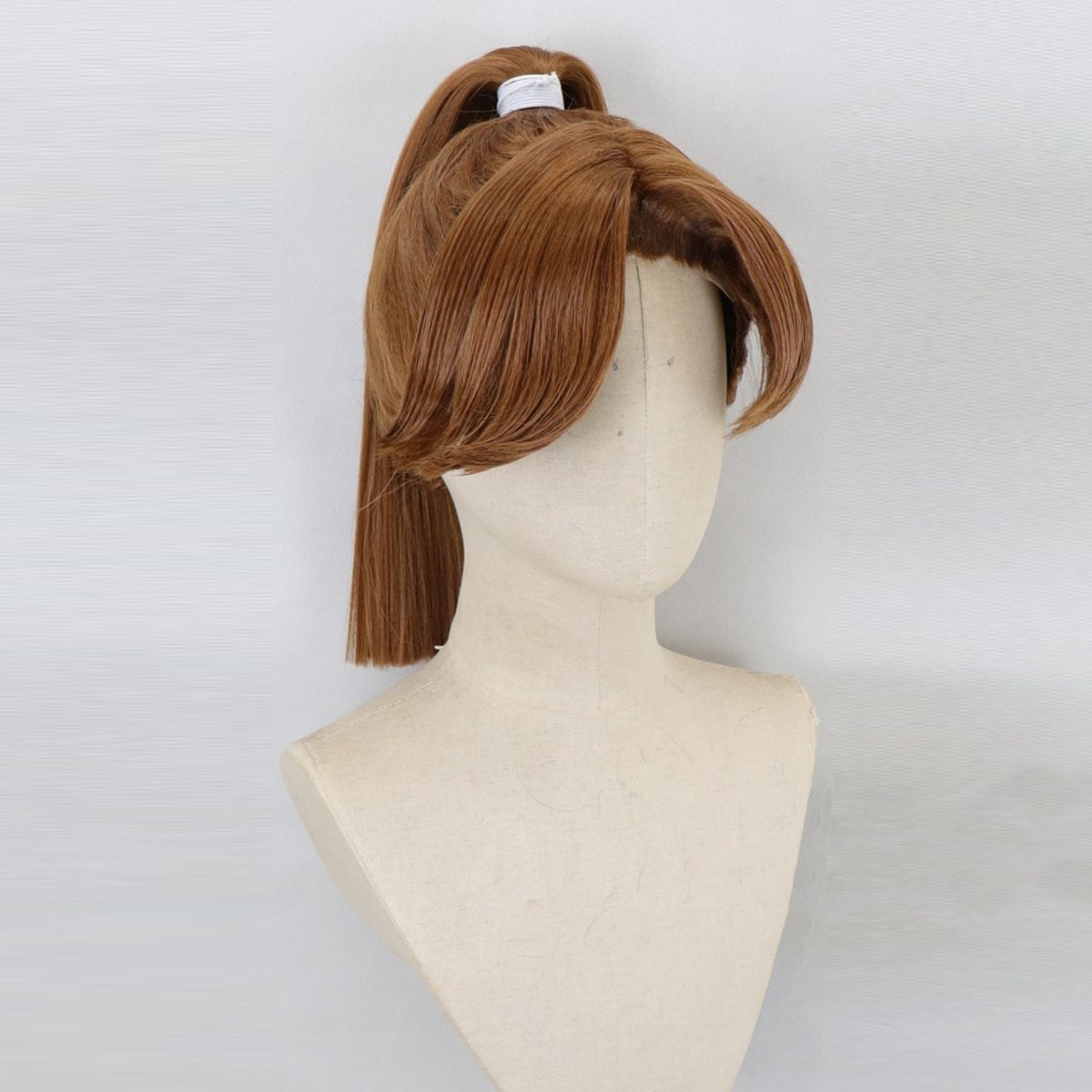 コスプレ耐熱ウィッグ オーダー 造形ウィッグ ライトブラウン 前髪貼り
