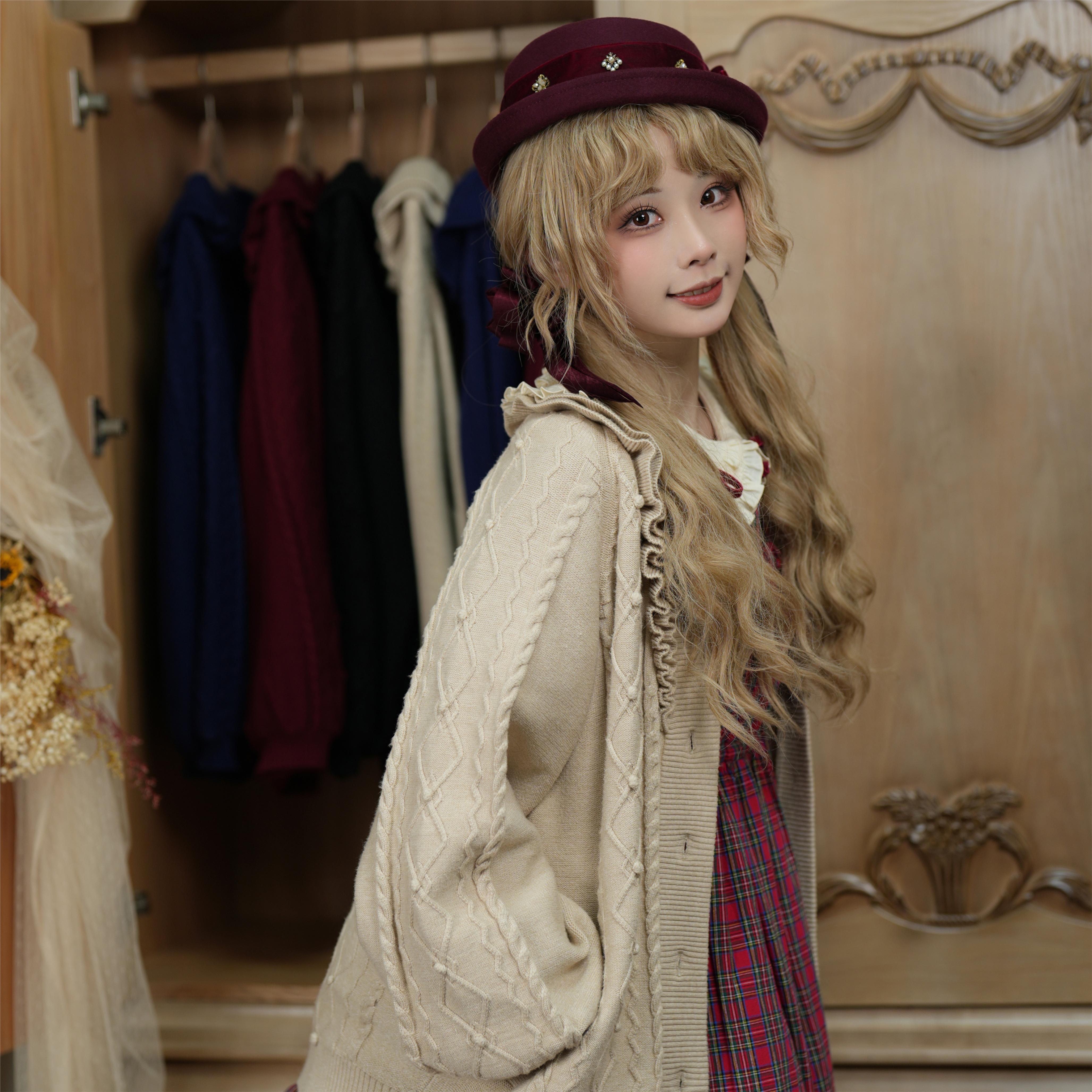 小鳥ボタンのフリルカーディガン | HoshibakoWorks