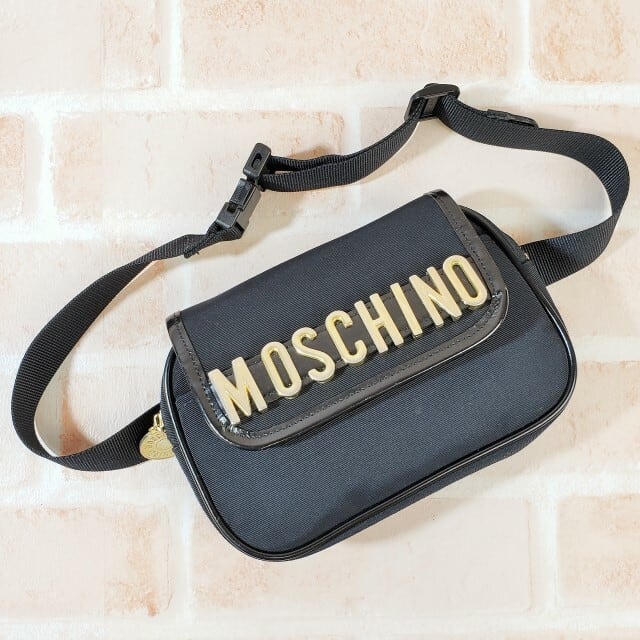 モスキーノ MOSCHINO ☆ ヴィンテージ ロゴ ウエストポーチ ボディ