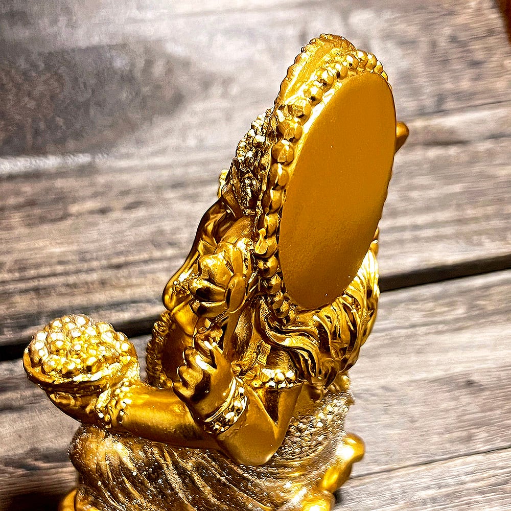 再入荷】ガネーシャ神像 幸運を呼ぶ！黄金に輝くガネーシャ像