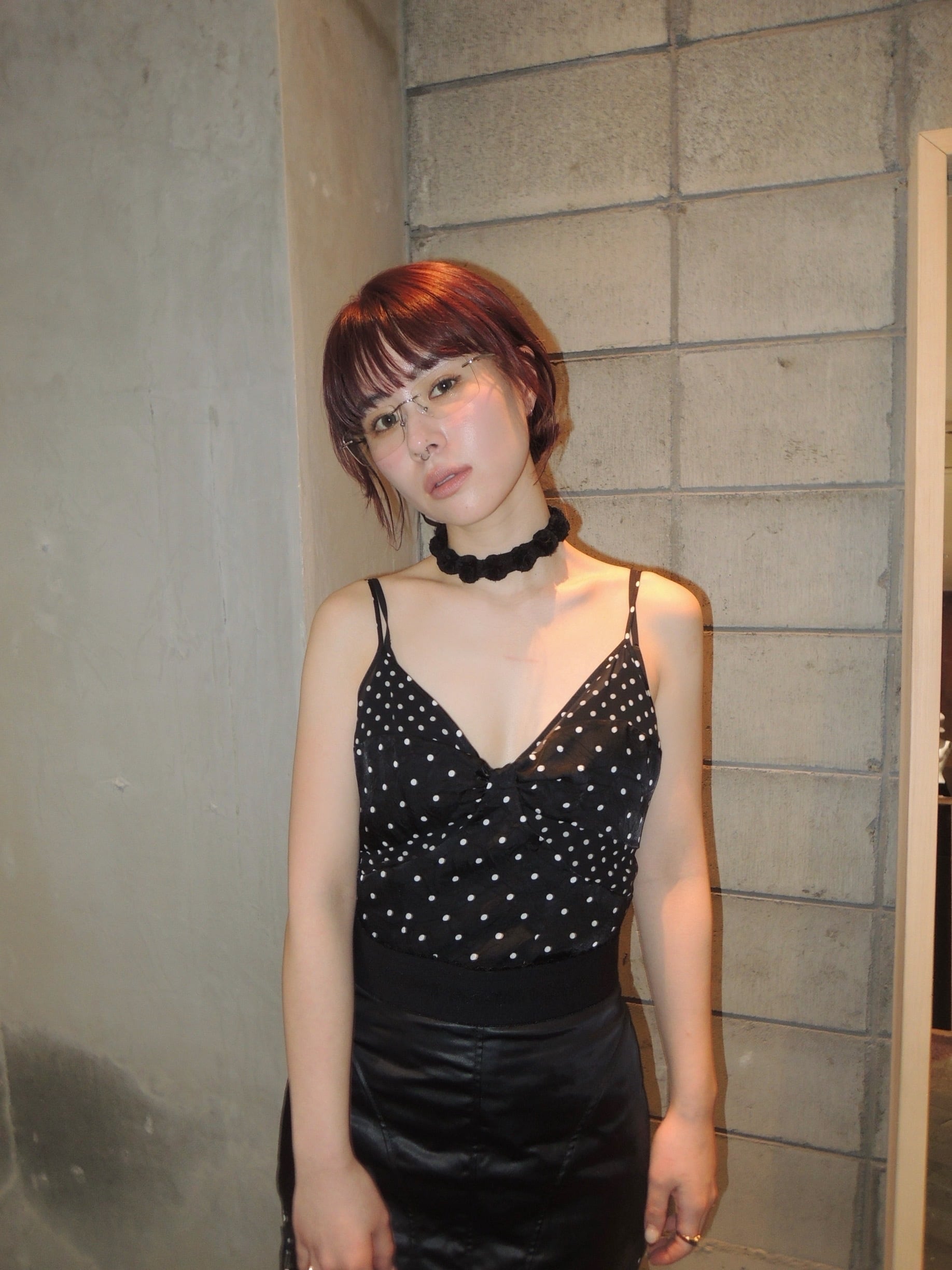 25SS】FETICO フェティコ / SHEER COMBINED SLIP DRESS / キャミソール
